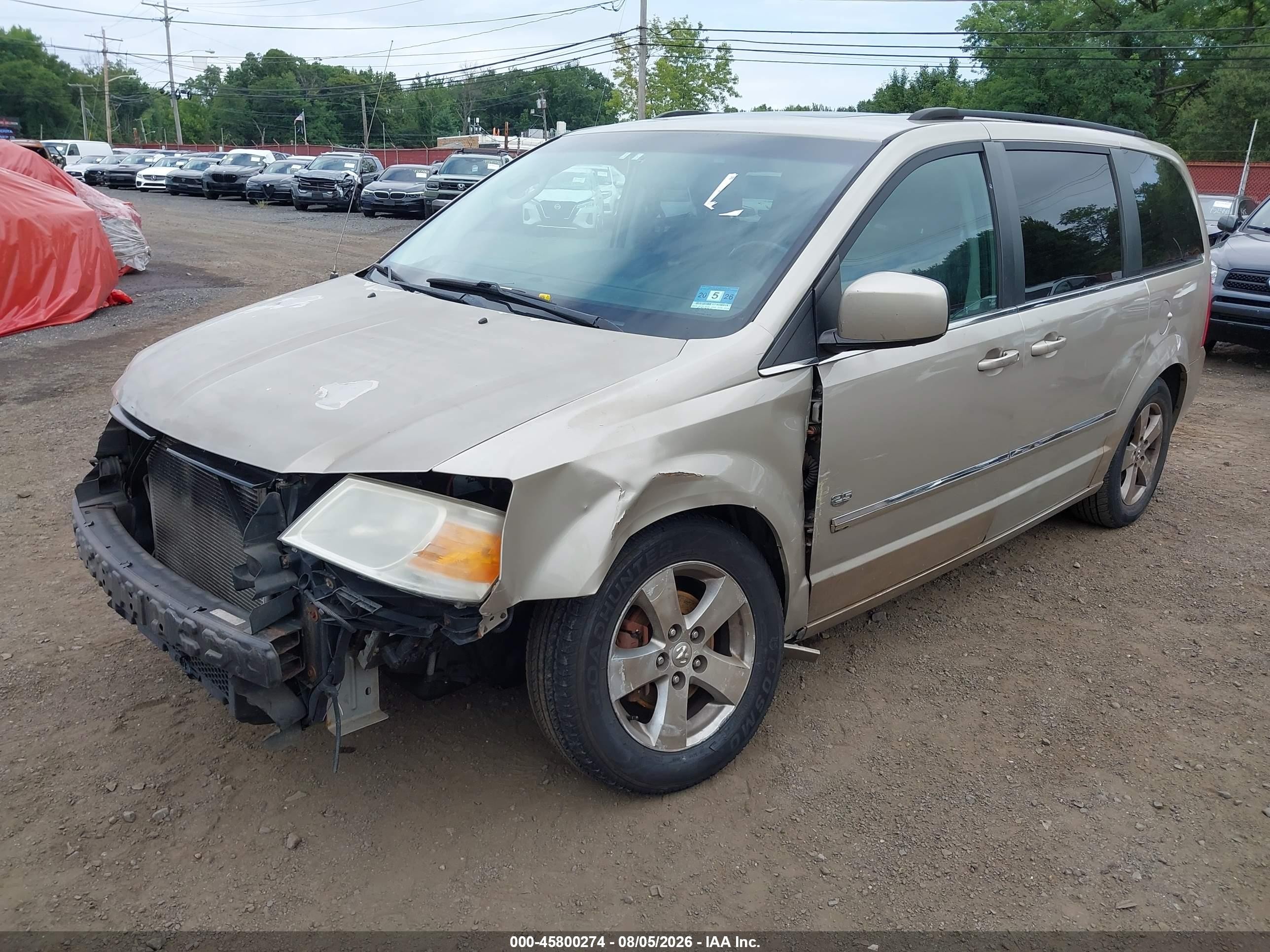 2009 Dodge Grand Caravan Sxt Beige vin: 2D8HN54X29R668492