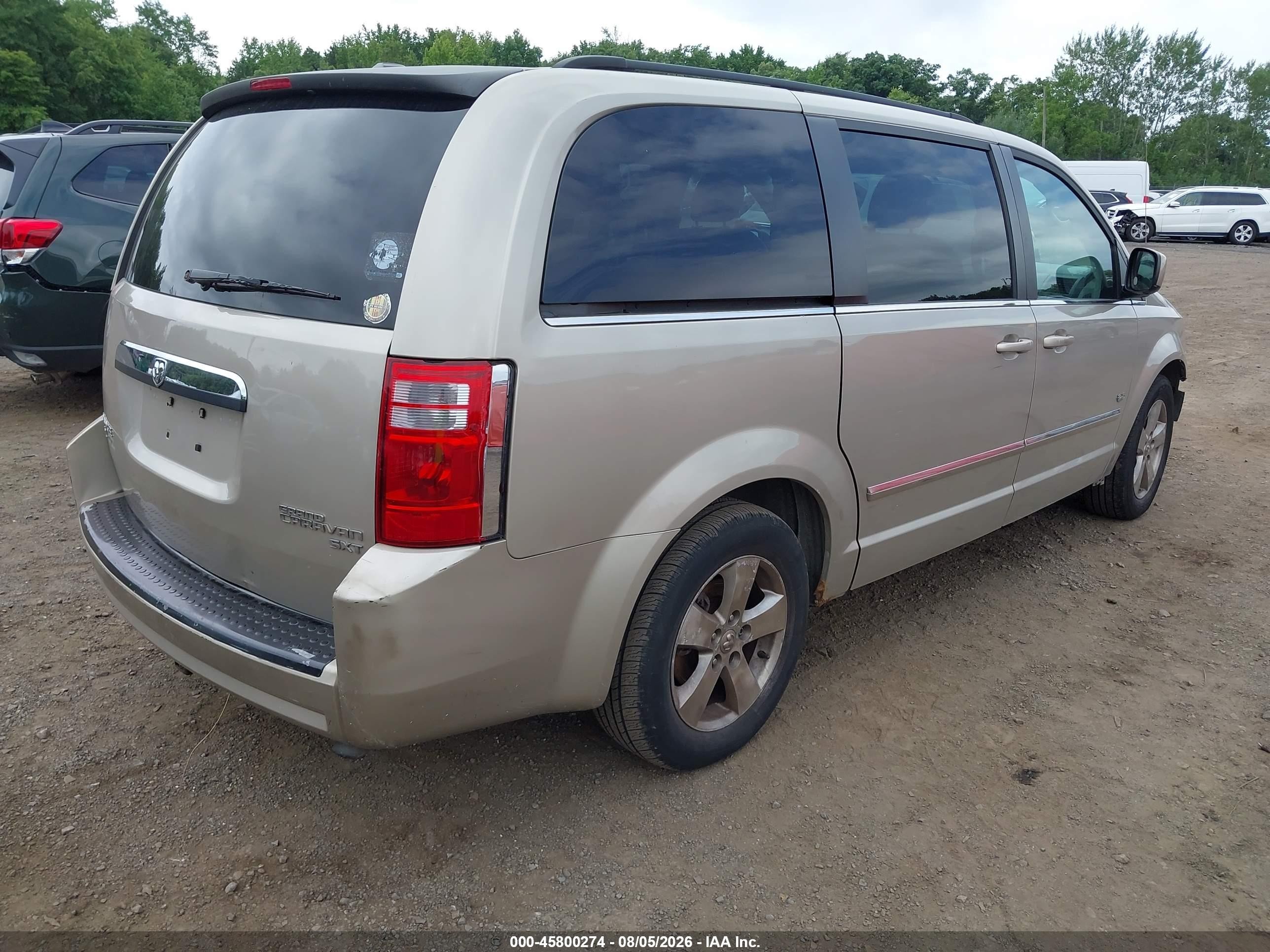 2009 Dodge Grand Caravan Sxt Beige vin: 2D8HN54X29R668492