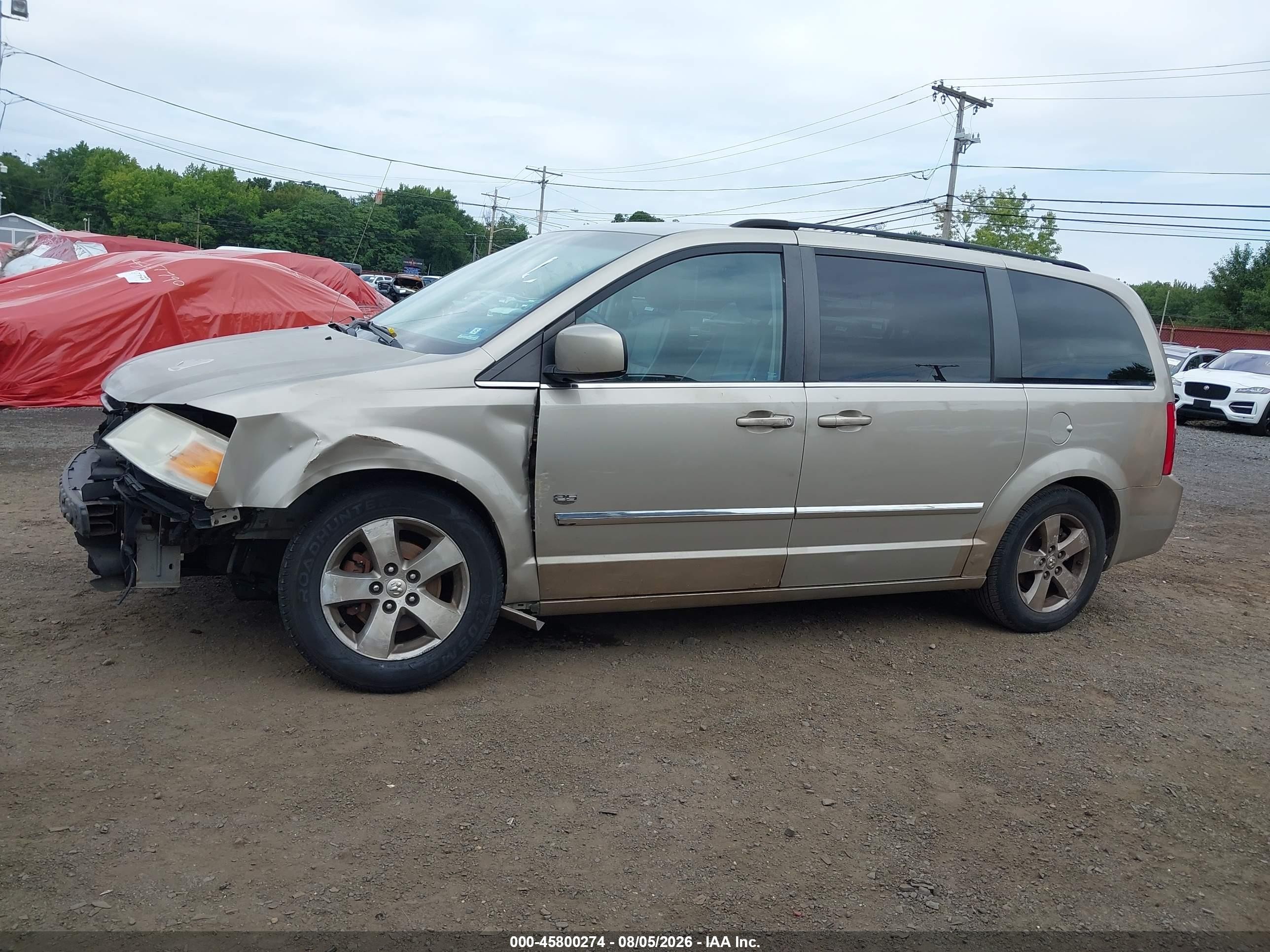 2009 Dodge Grand Caravan Sxt Beige vin: 2D8HN54X29R668492