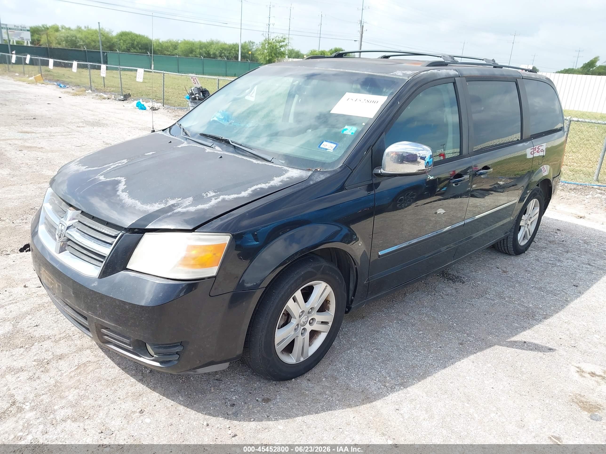 2008 Dodge Grand Caravan Sxt Black vin: 2D8HN54X38R106647