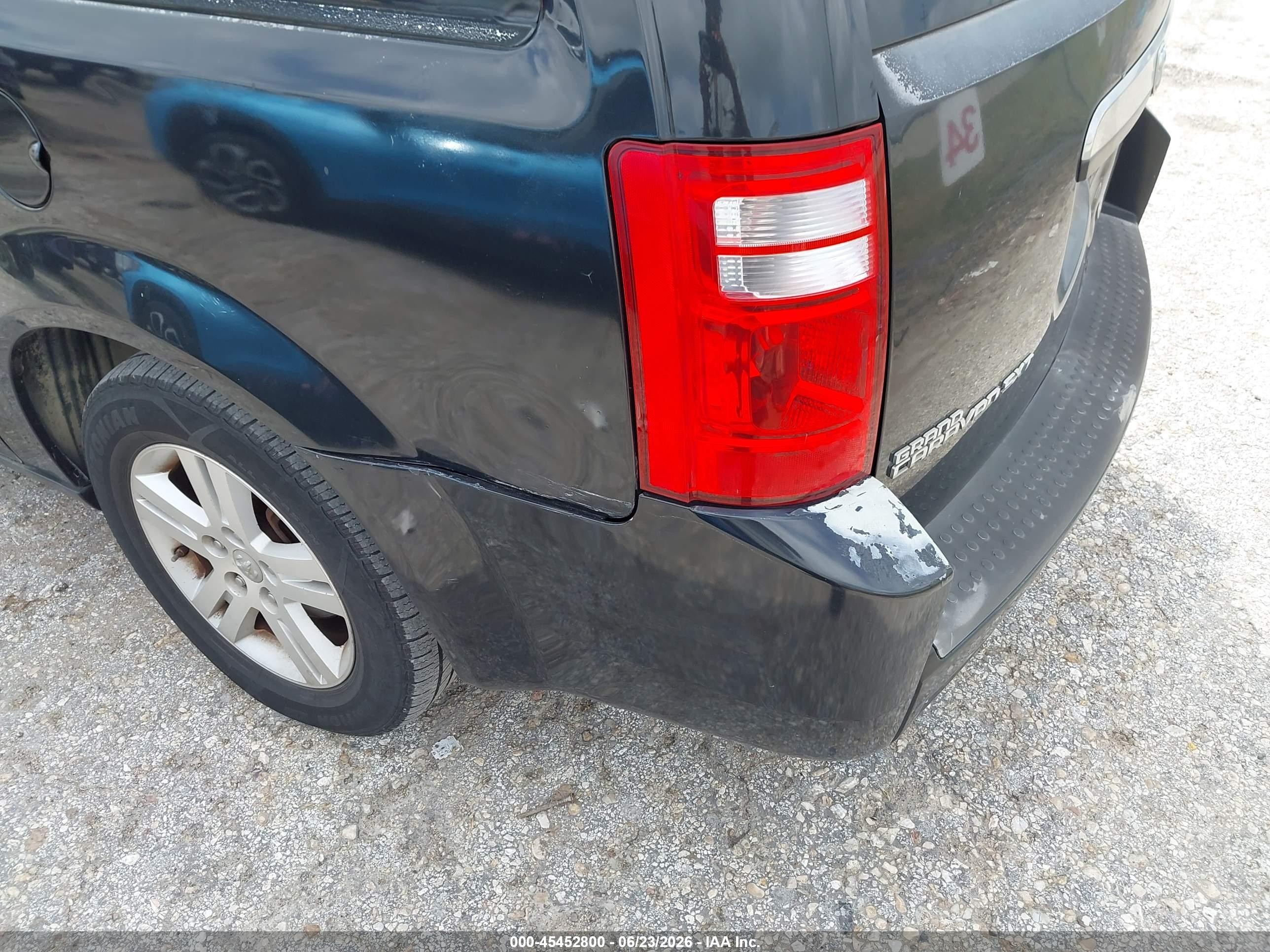 2008 Dodge Grand Caravan Sxt Black vin: 2D8HN54X38R106647