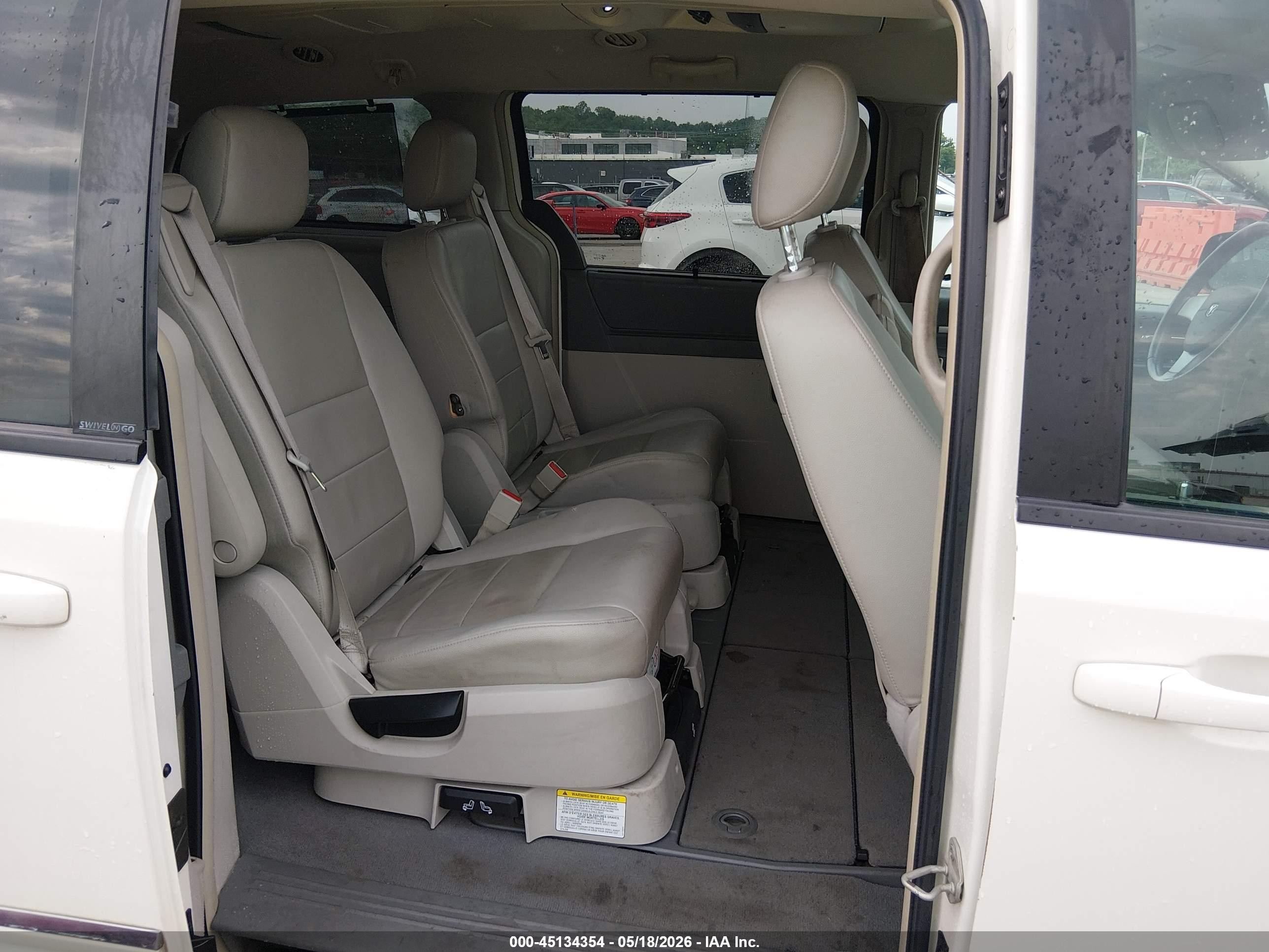 2008 Dodge Grand Caravan Sxt White vin: 2D8HN54X38R723580