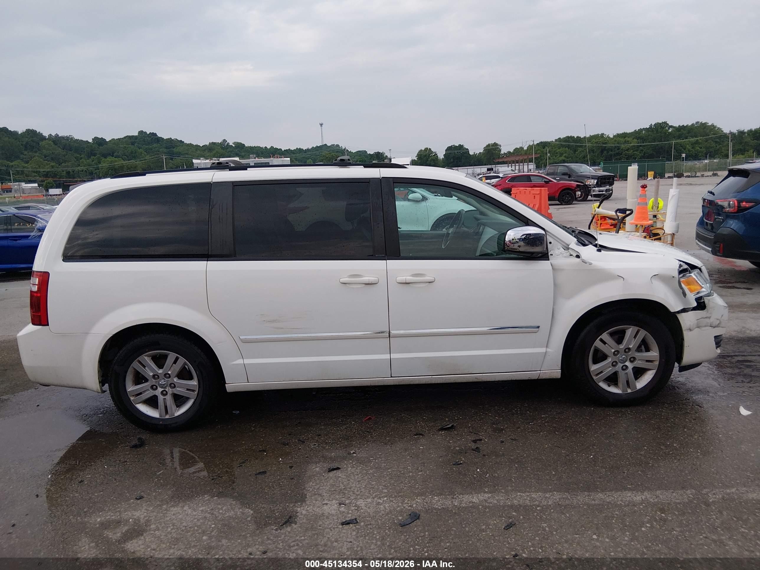 2008 Dodge Grand Caravan Sxt White vin: 2D8HN54X38R723580
