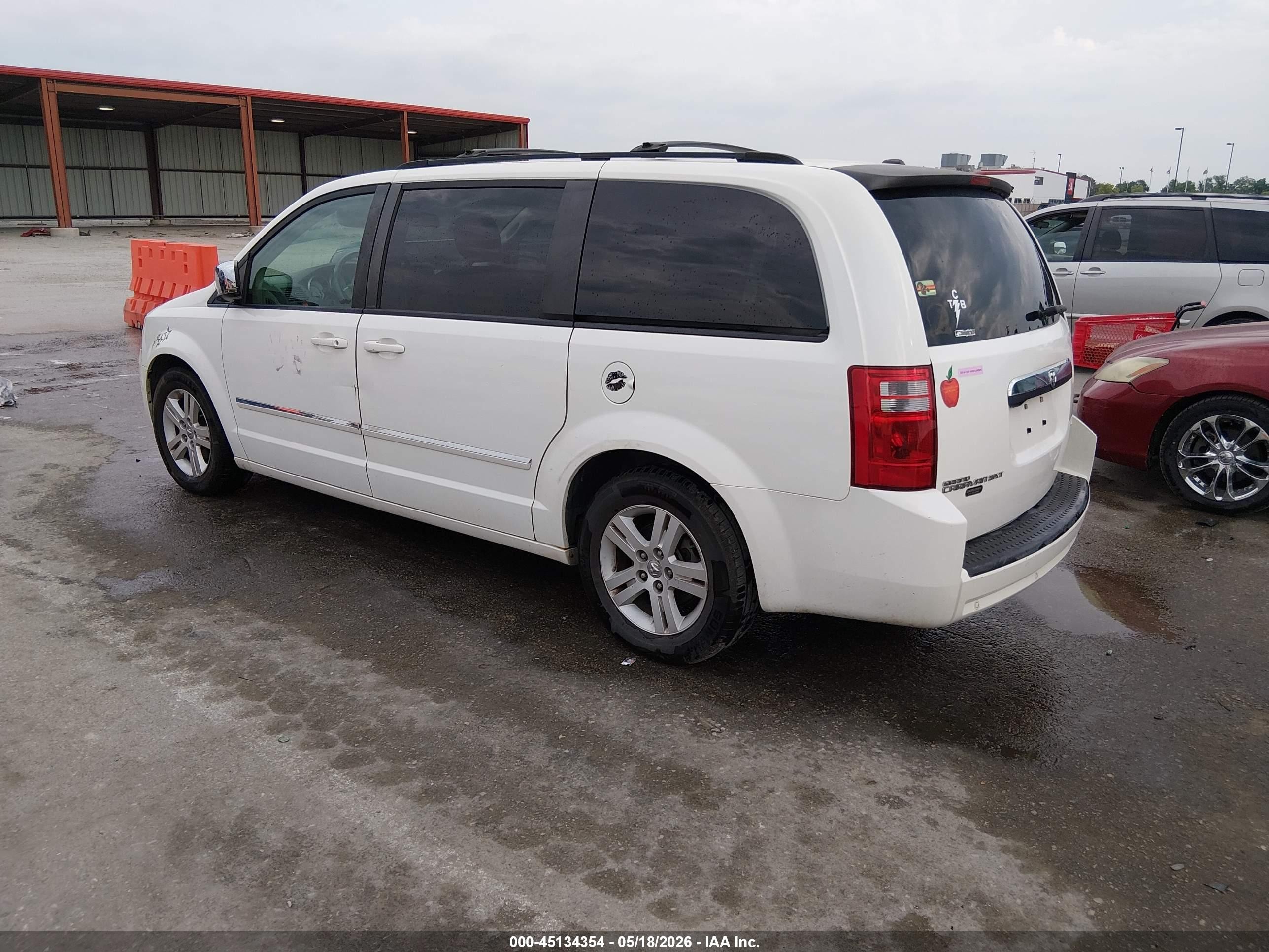 2008 Dodge Grand Caravan Sxt White vin: 2D8HN54X38R723580