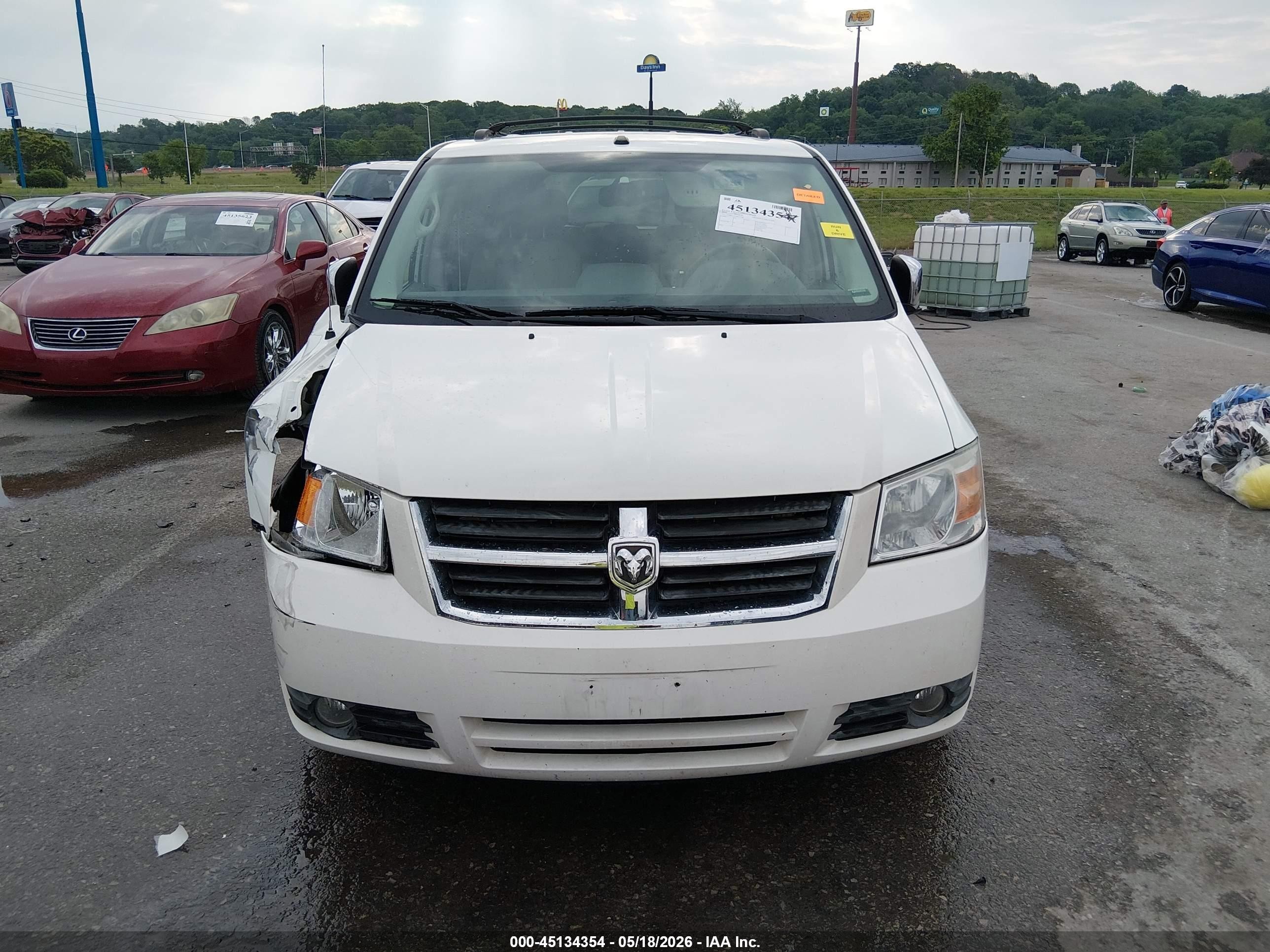 2008 Dodge Grand Caravan Sxt White vin: 2D8HN54X38R723580