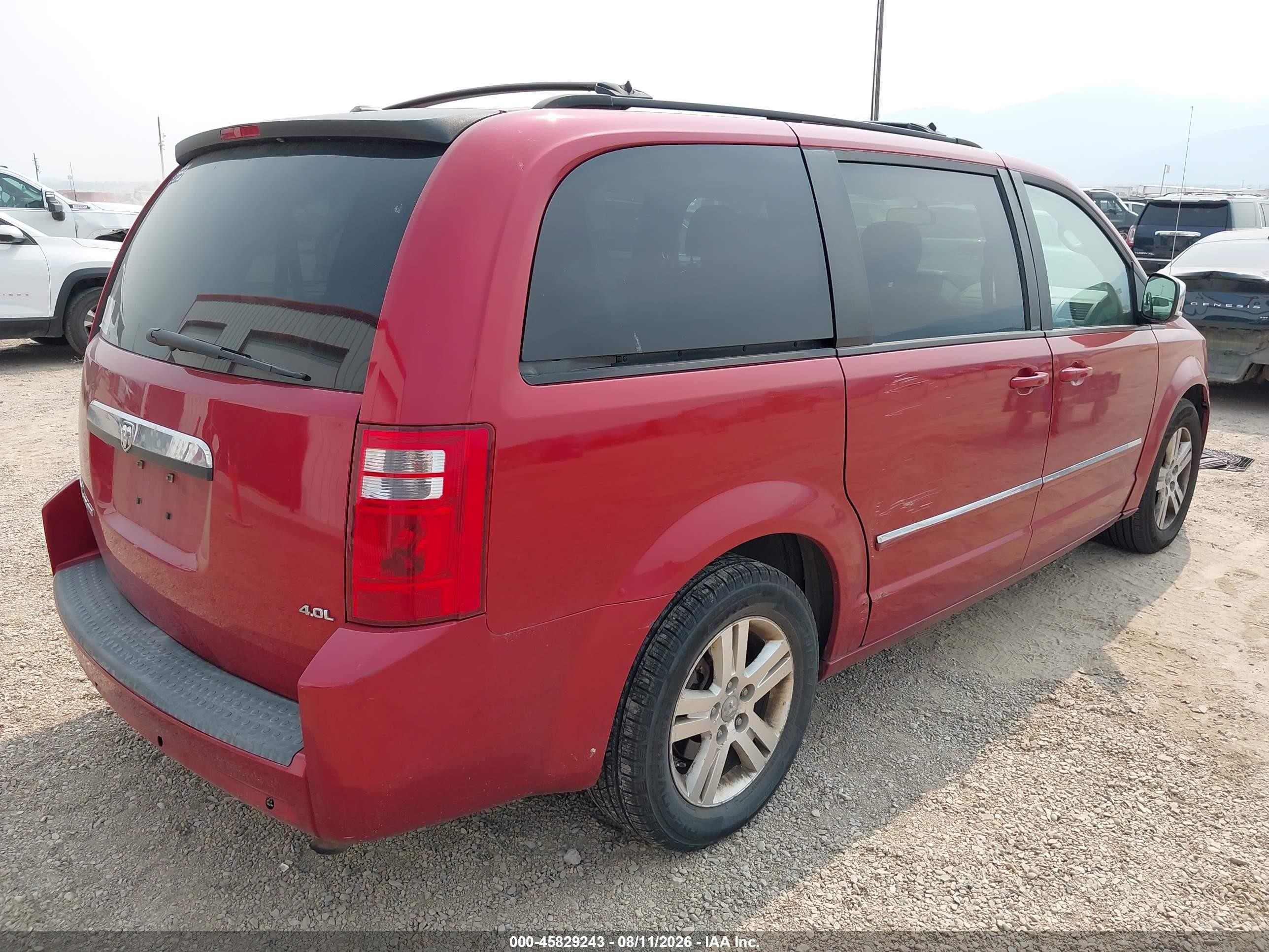 2008 Dodge Grand Caravan Sxt Red vin: 2D8HN54X48R142881