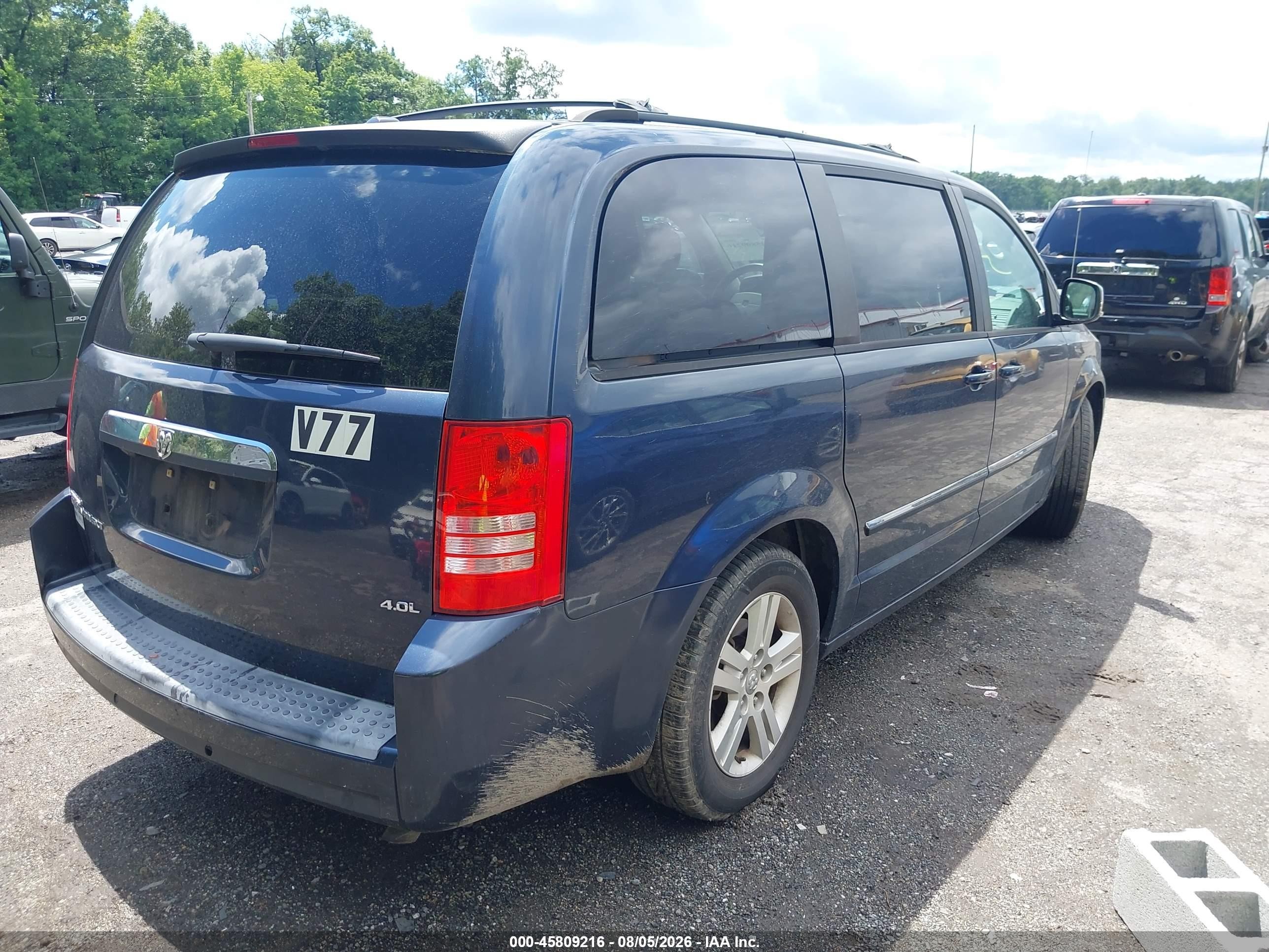 2008 Dodge Grand Caravan Sxt Blue vin: 2D8HN54X48R614240