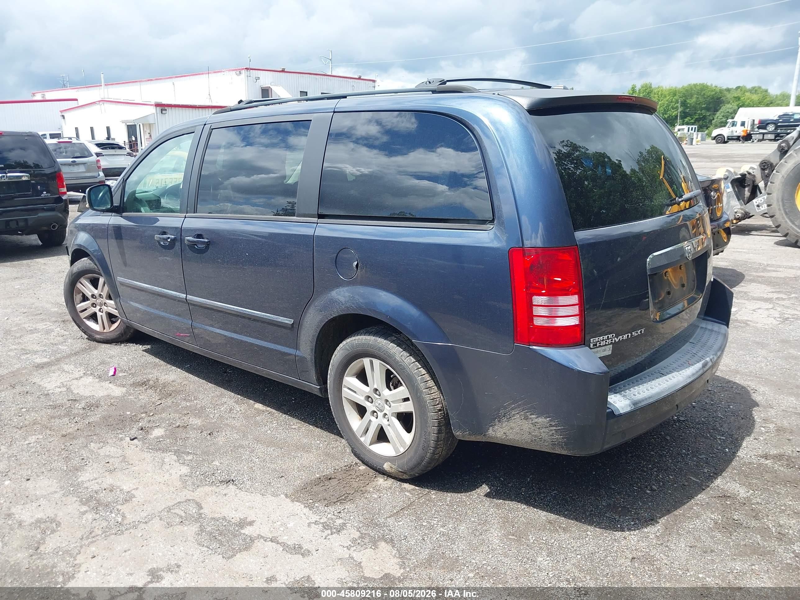 2008 Dodge Grand Caravan Sxt Blue vin: 2D8HN54X48R614240