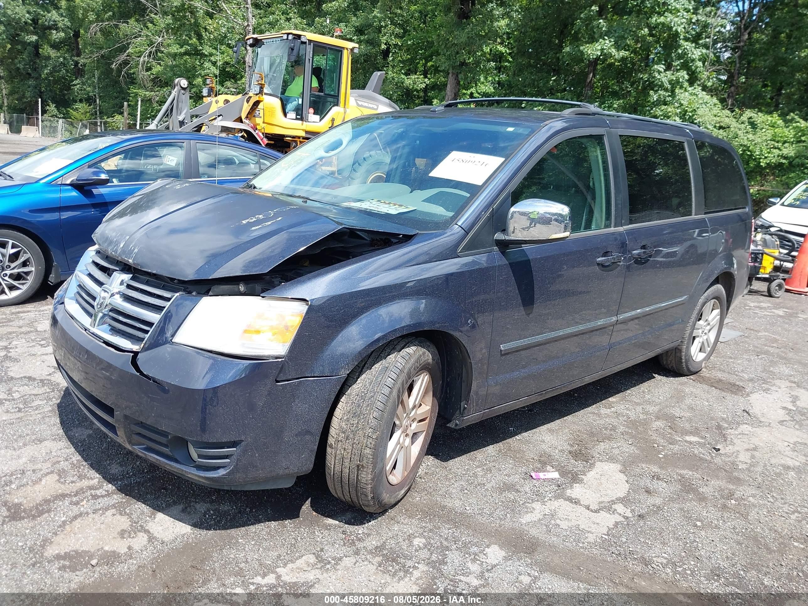 2008 Dodge Grand Caravan Sxt Blue vin: 2D8HN54X48R614240
