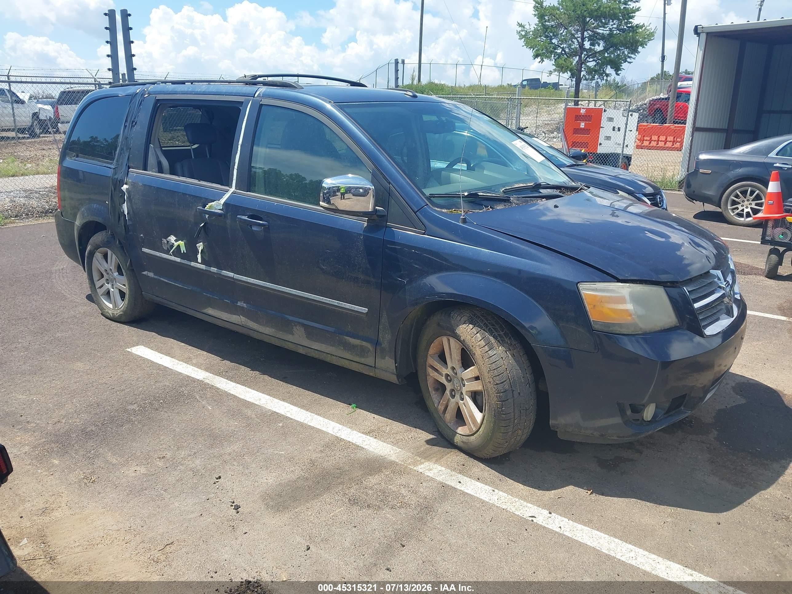 2008 Dodge Grand Caravan Sxt Blue vin: 2D8HN54X68R650513