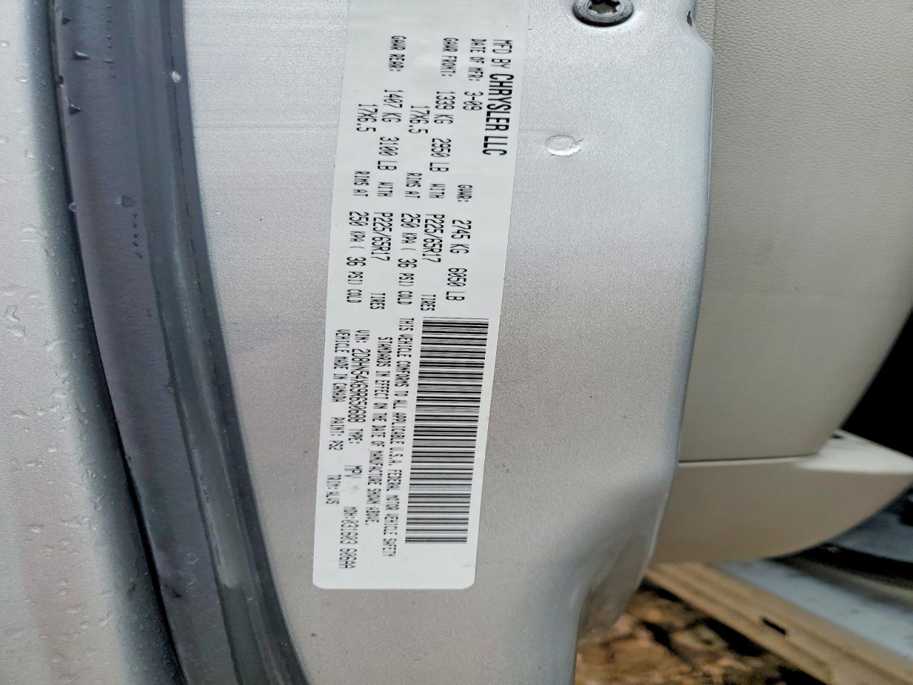 2009 Dodge Grand Caravan Sxt Silver vin: 2D8HN54X69R650688
