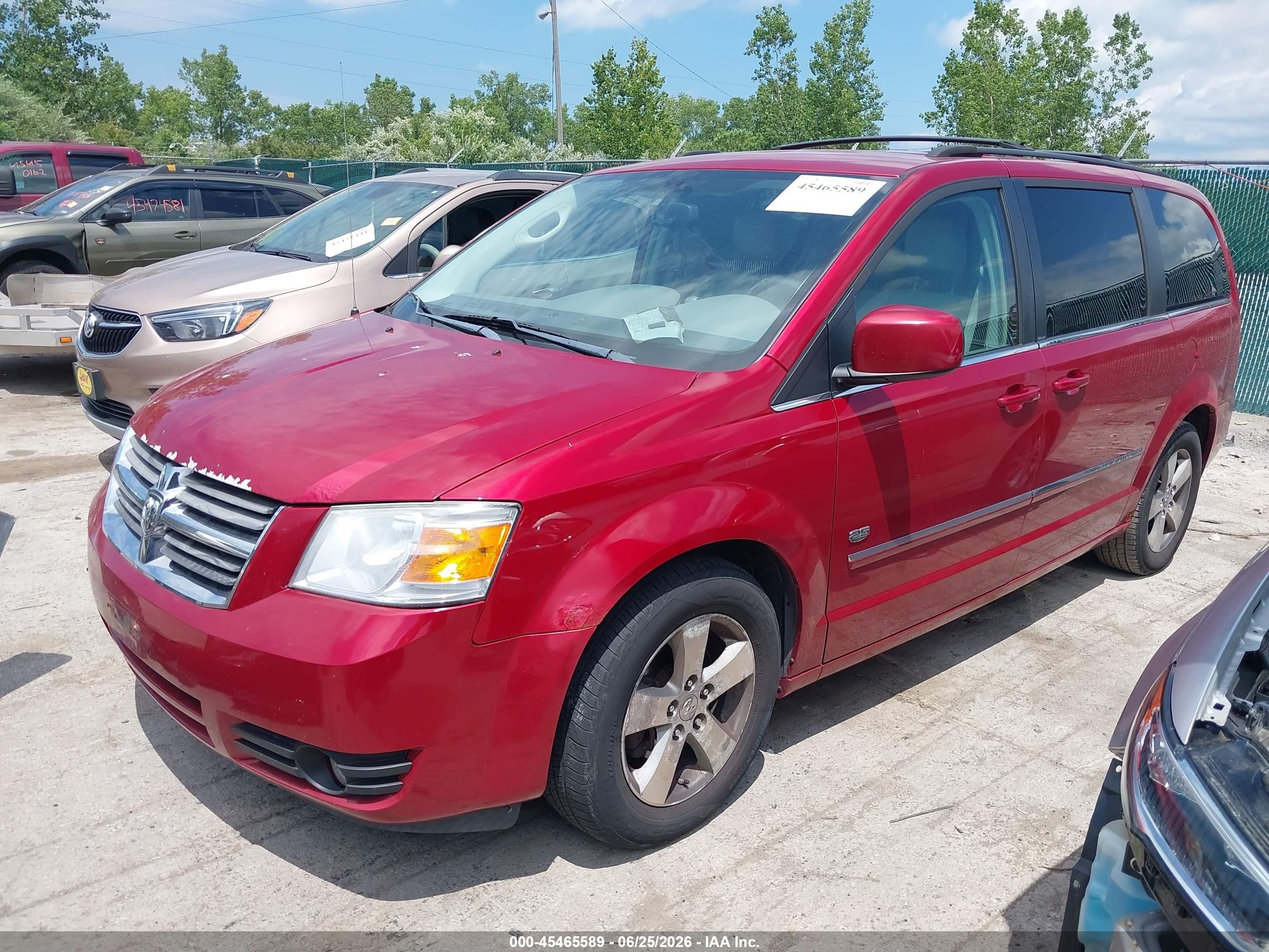 2009 Dodge Grand Caravan Sxt Red vin: 2D8HN54X79R672814