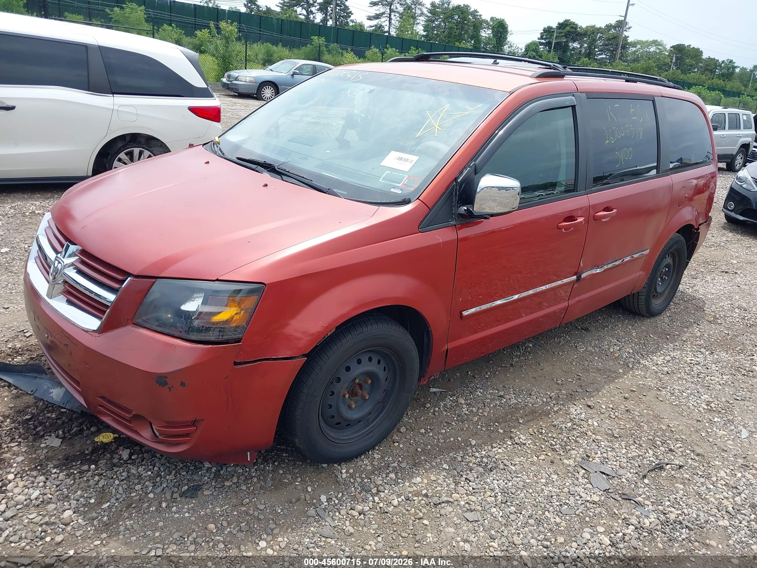 2008 Dodge Grand Caravan Sxt Оранжевый vin: 2D8HN54X88R674084