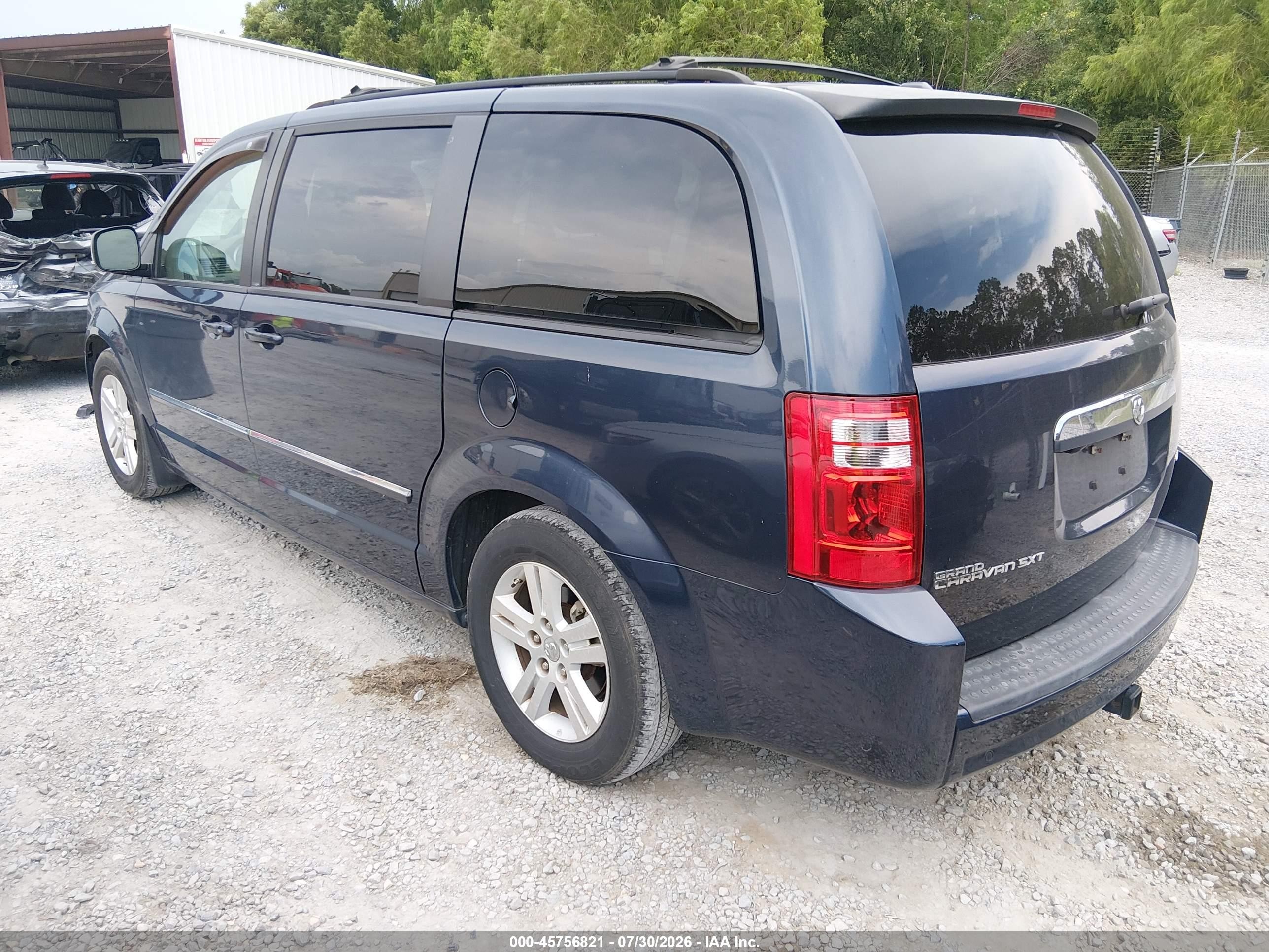 2008 Dodge Grand Caravan Sxt Blue vin: 2D8HN54X88R792698