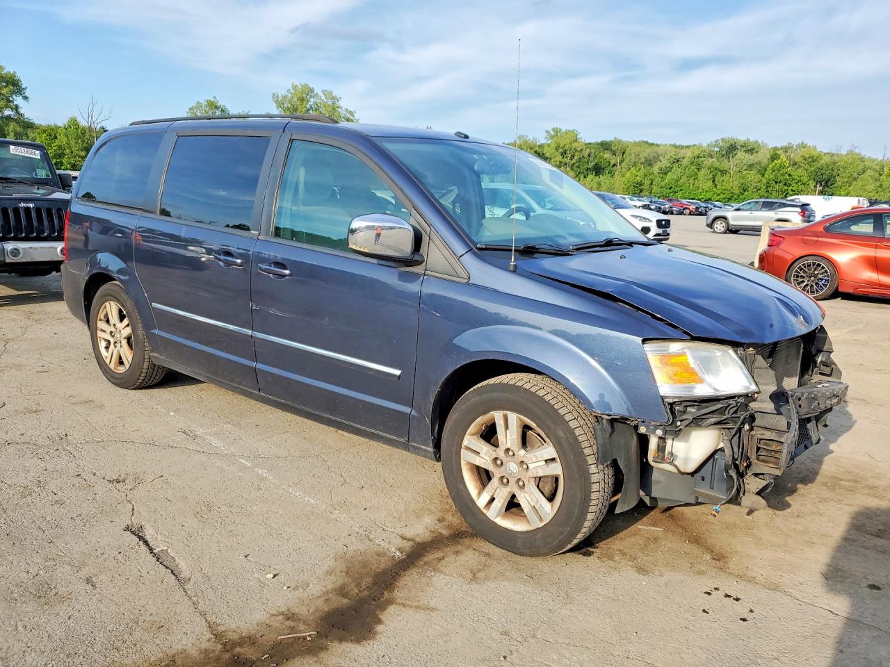 2008 Dodge Grand Caravan Sxt Blue vin: 2D8HN54X98R649422