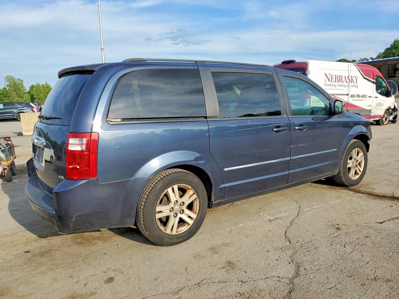 2008 Dodge Grand Caravan Sxt Blue vin: 2D8HN54X98R649422