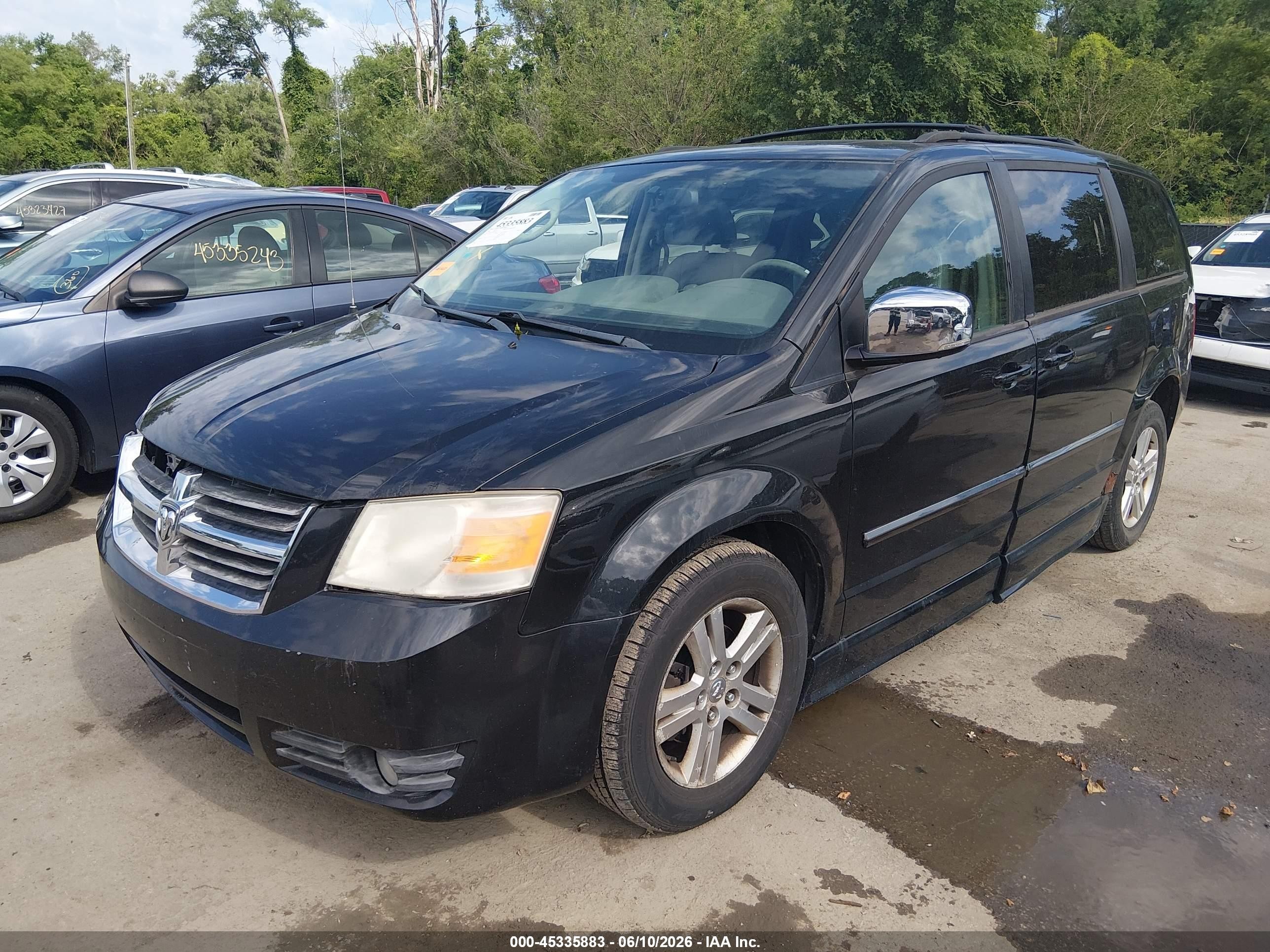 2008 Dodge Grand Caravan Sxt Черный vin: 2D8HN54X98R809234