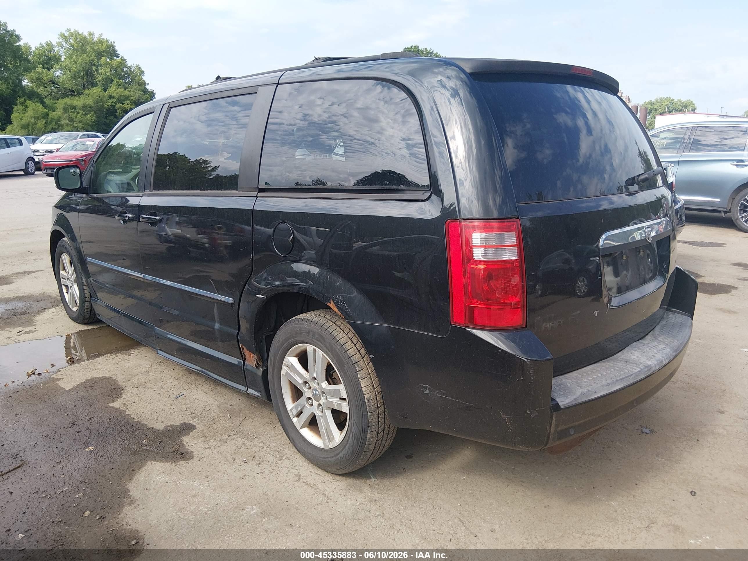2008 Dodge Grand Caravan Sxt Черный vin: 2D8HN54X98R809234