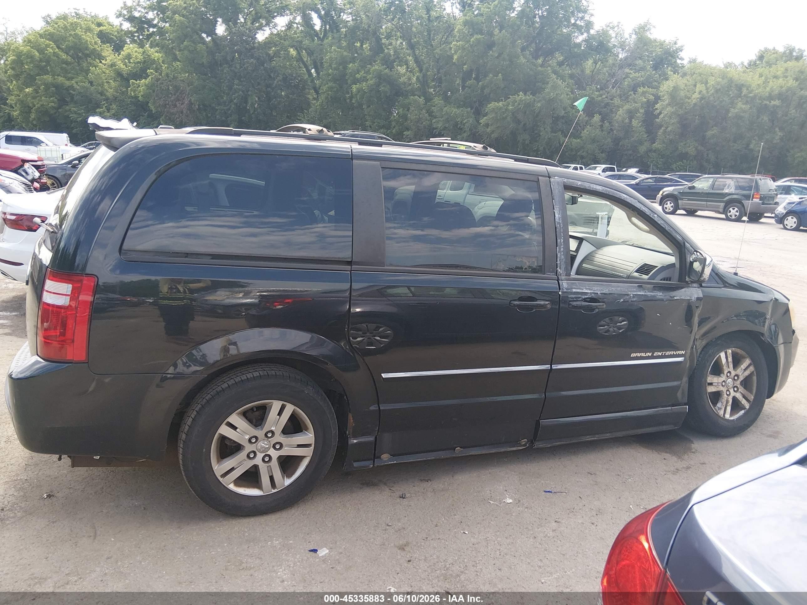 2008 Dodge Grand Caravan Sxt Черный vin: 2D8HN54X98R809234