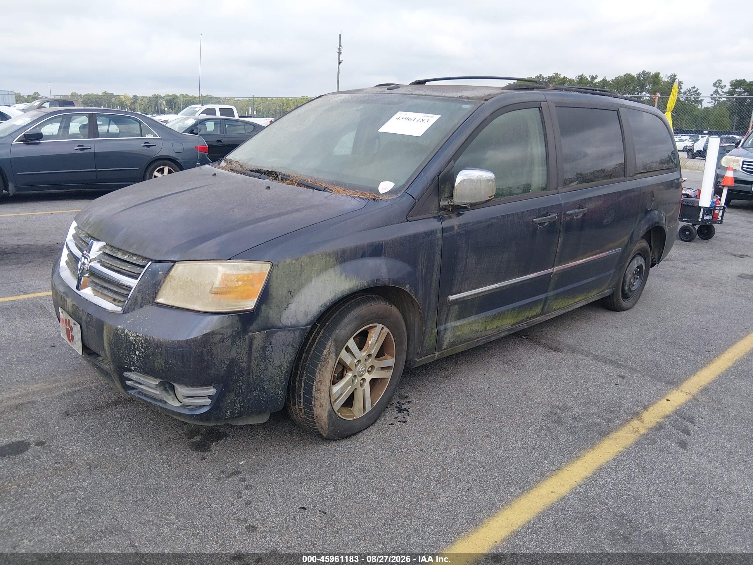 2008 Dodge Grand Caravan Sxt Blue vin: 2D8HN54XX8R670277