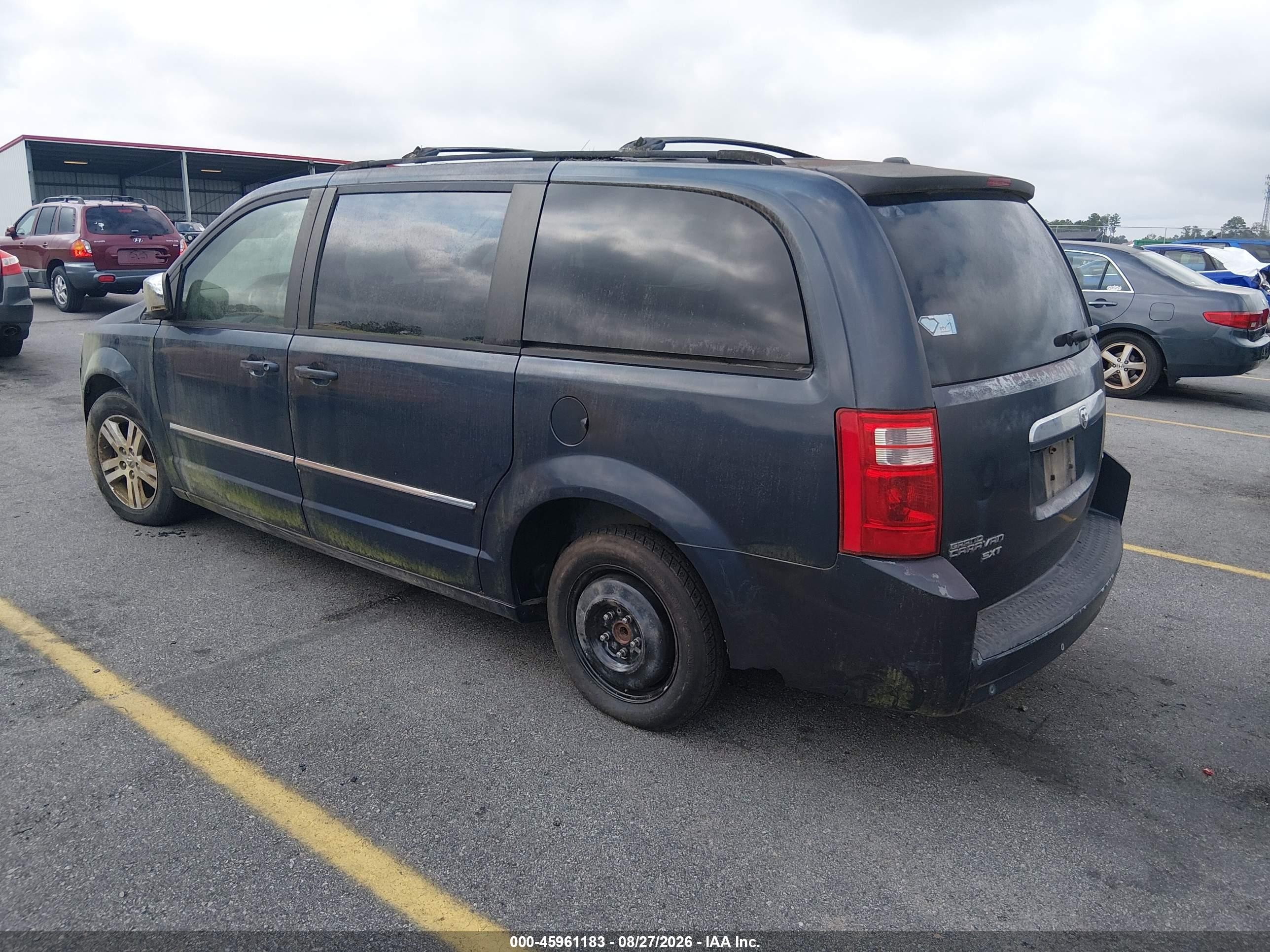2008 Dodge Grand Caravan Sxt Blue vin: 2D8HN54XX8R670277