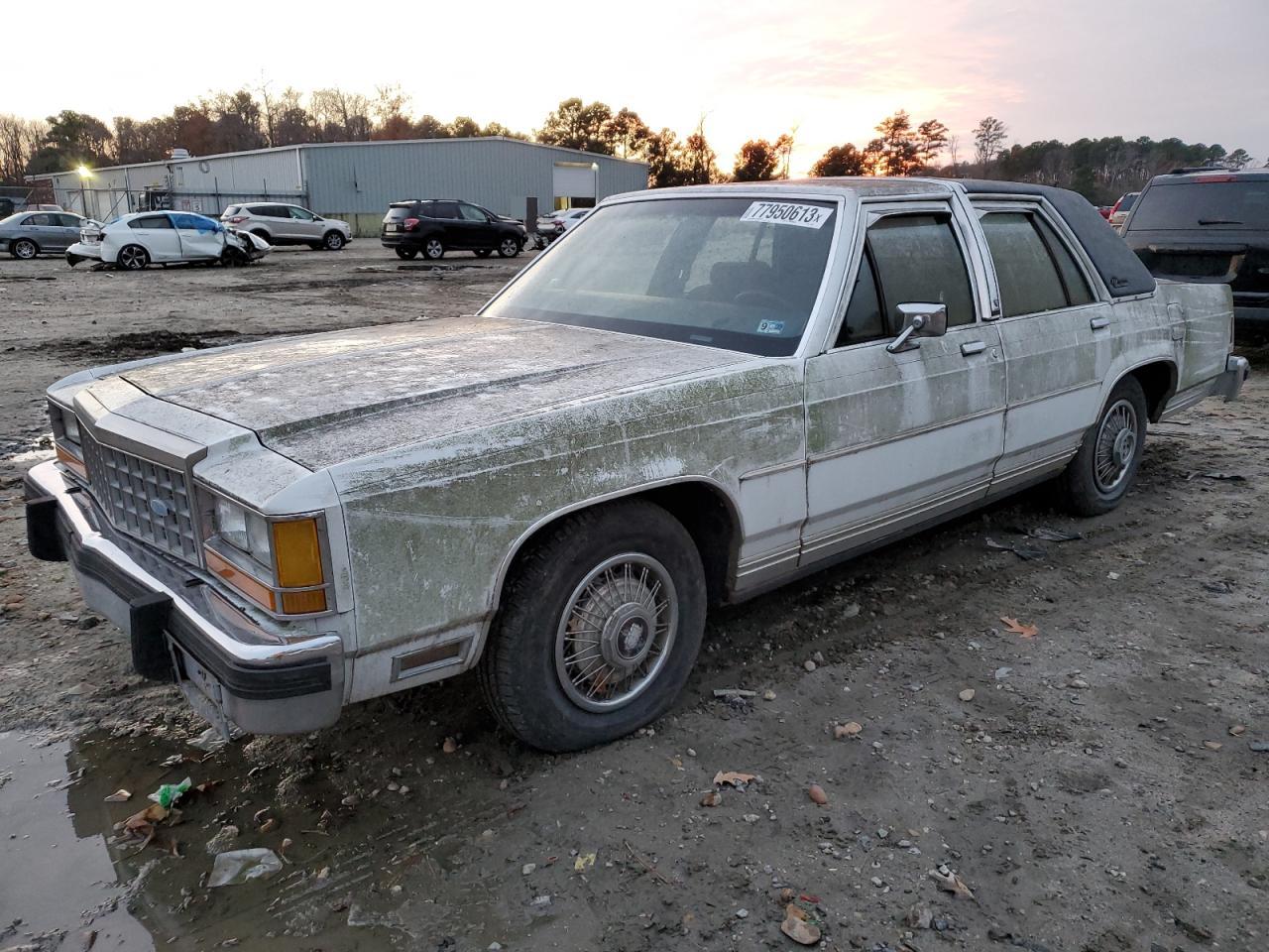 1987 Ford Crown Victoria Lx White vin: 2FABP74F2HX103807