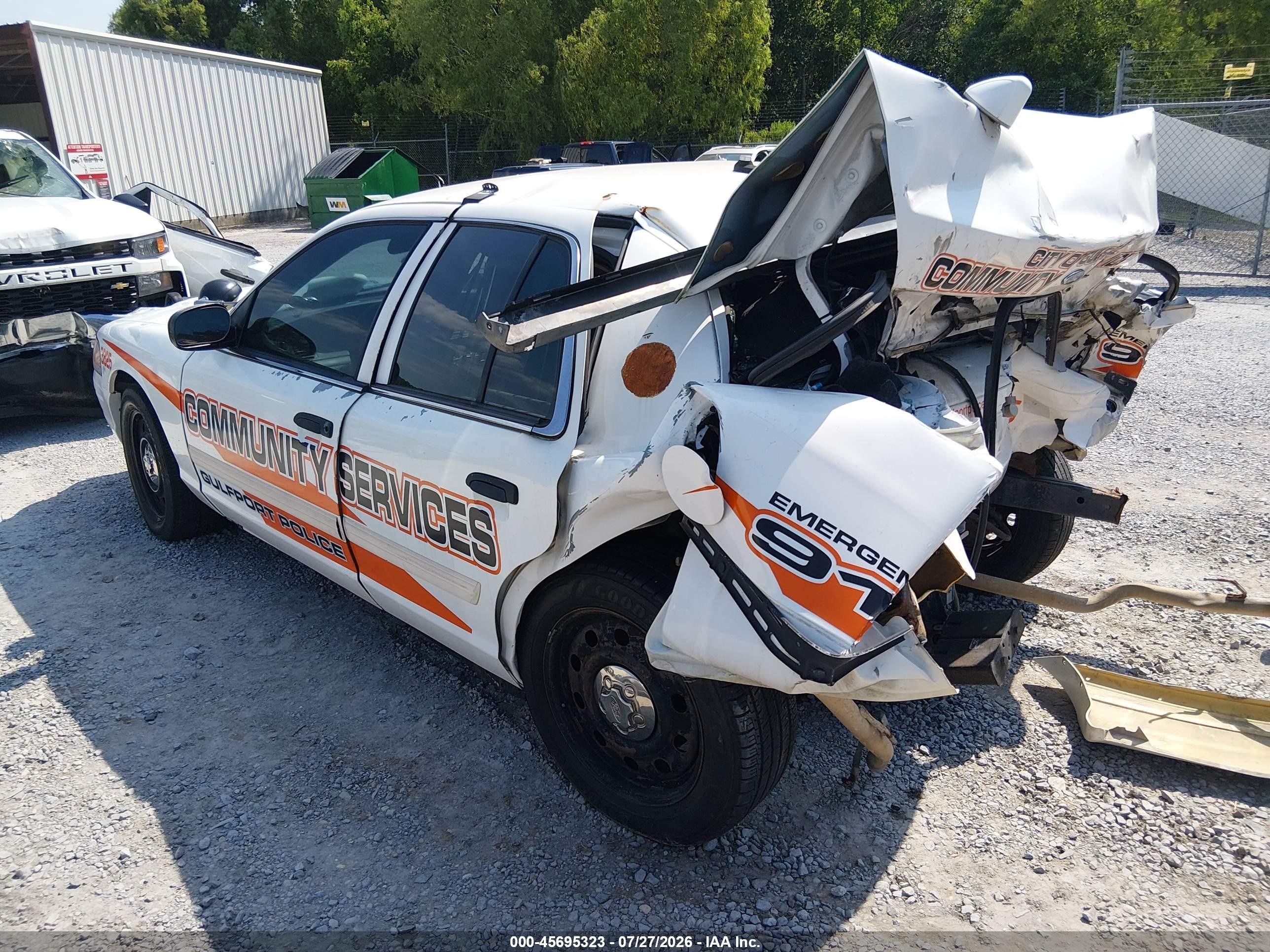 2011 Ford Crown Victoria Police Interceptor White vin: 2FABP7BV4BX105978