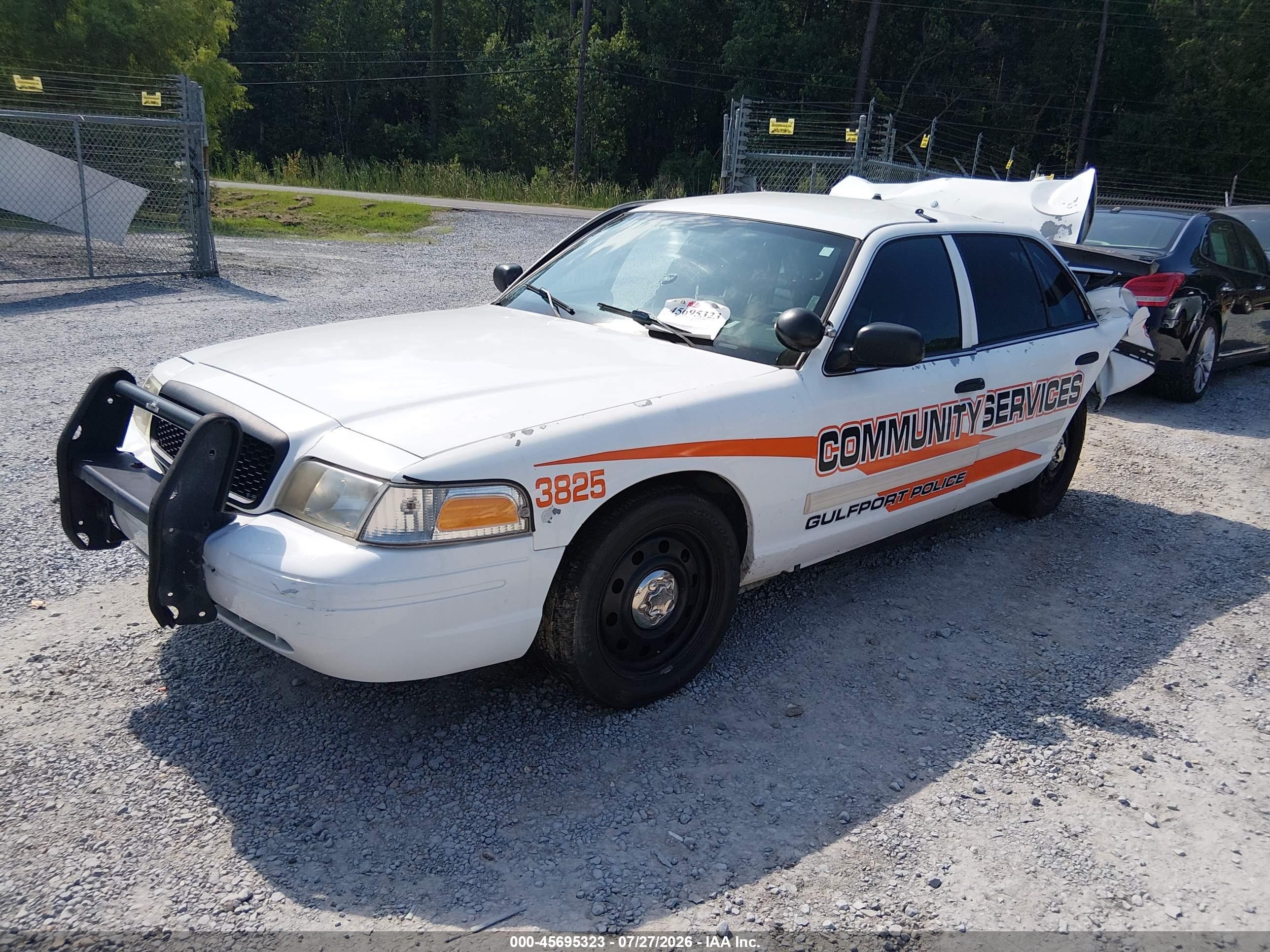 2011 Ford Crown Victoria Police Interceptor White vin: 2FABP7BV4BX105978