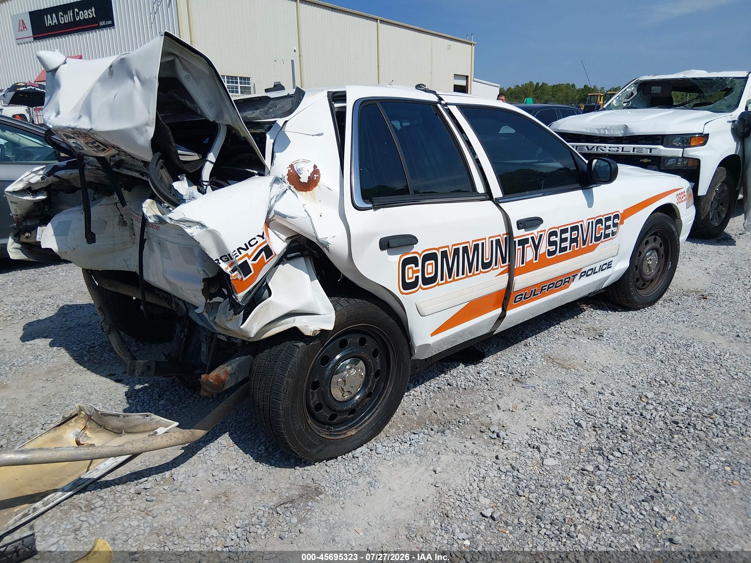 2011 Ford Crown Victoria Police Interceptor White vin: 2FABP7BV4BX105978