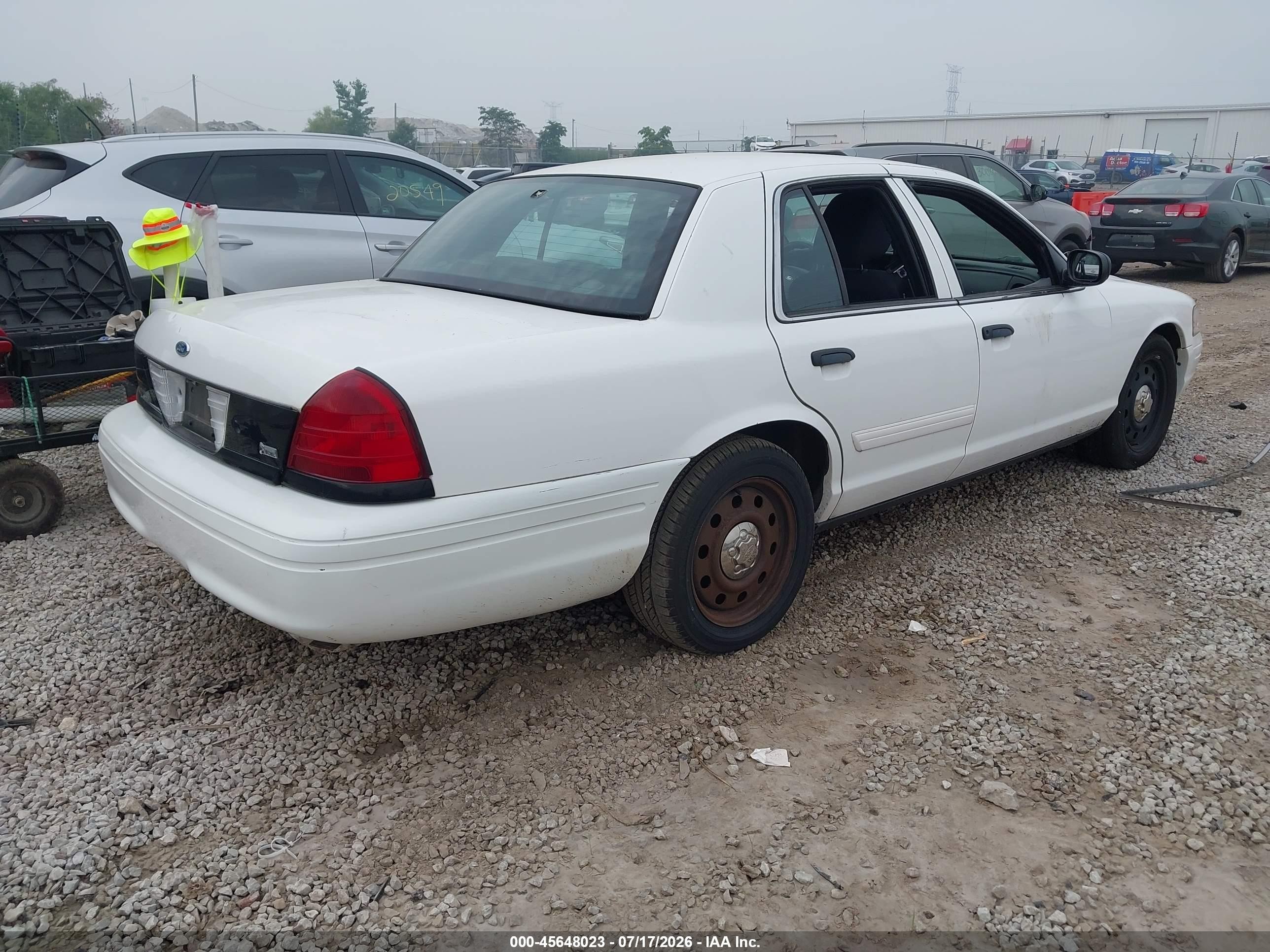 2011 Ford Crown Victoria Police Interceptor White vin: 2FABP7BV4BX119556