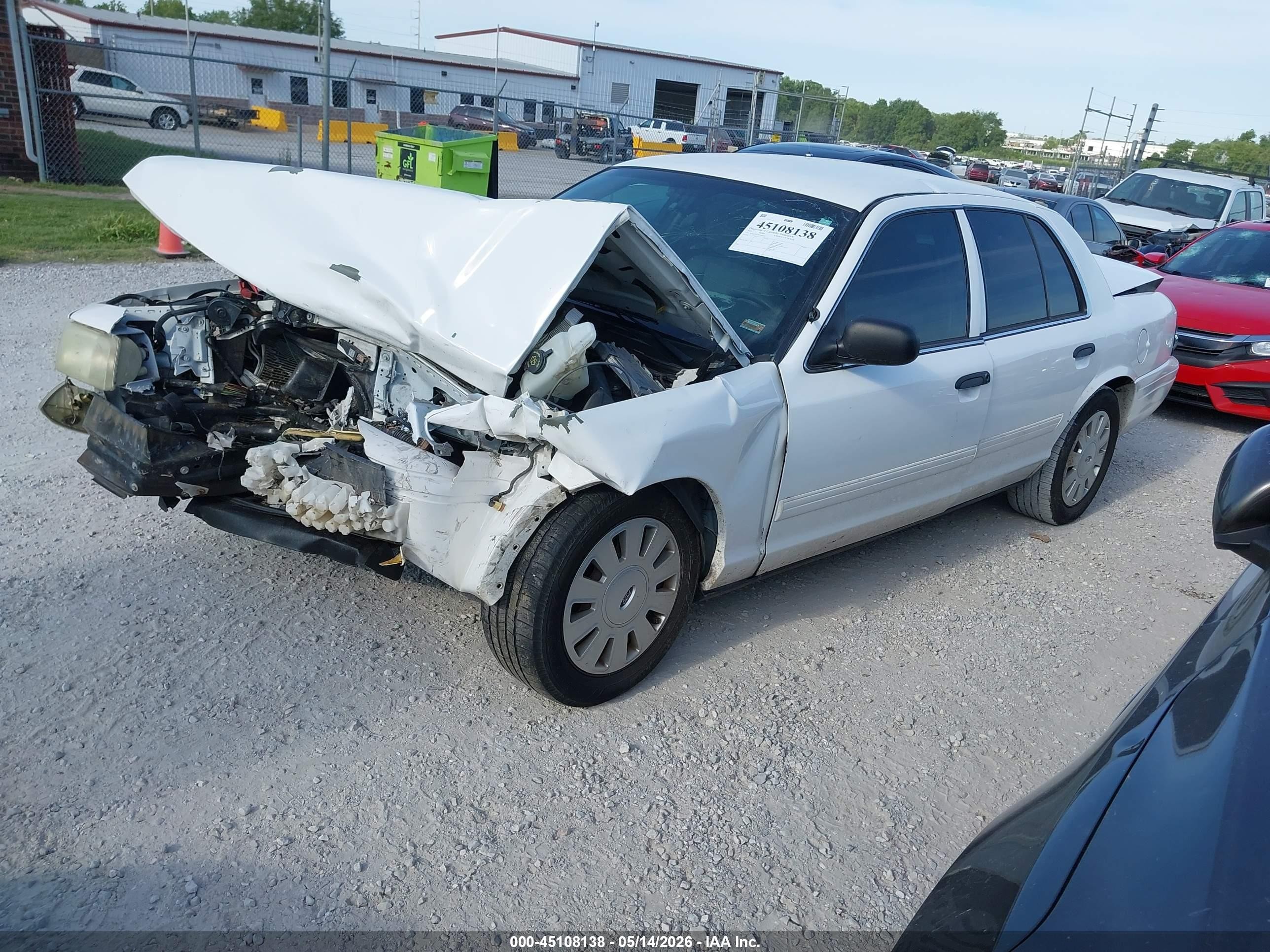 2011 Ford Crown Victoria Police Interceptor White vin: 2FABP7BV5BX182424