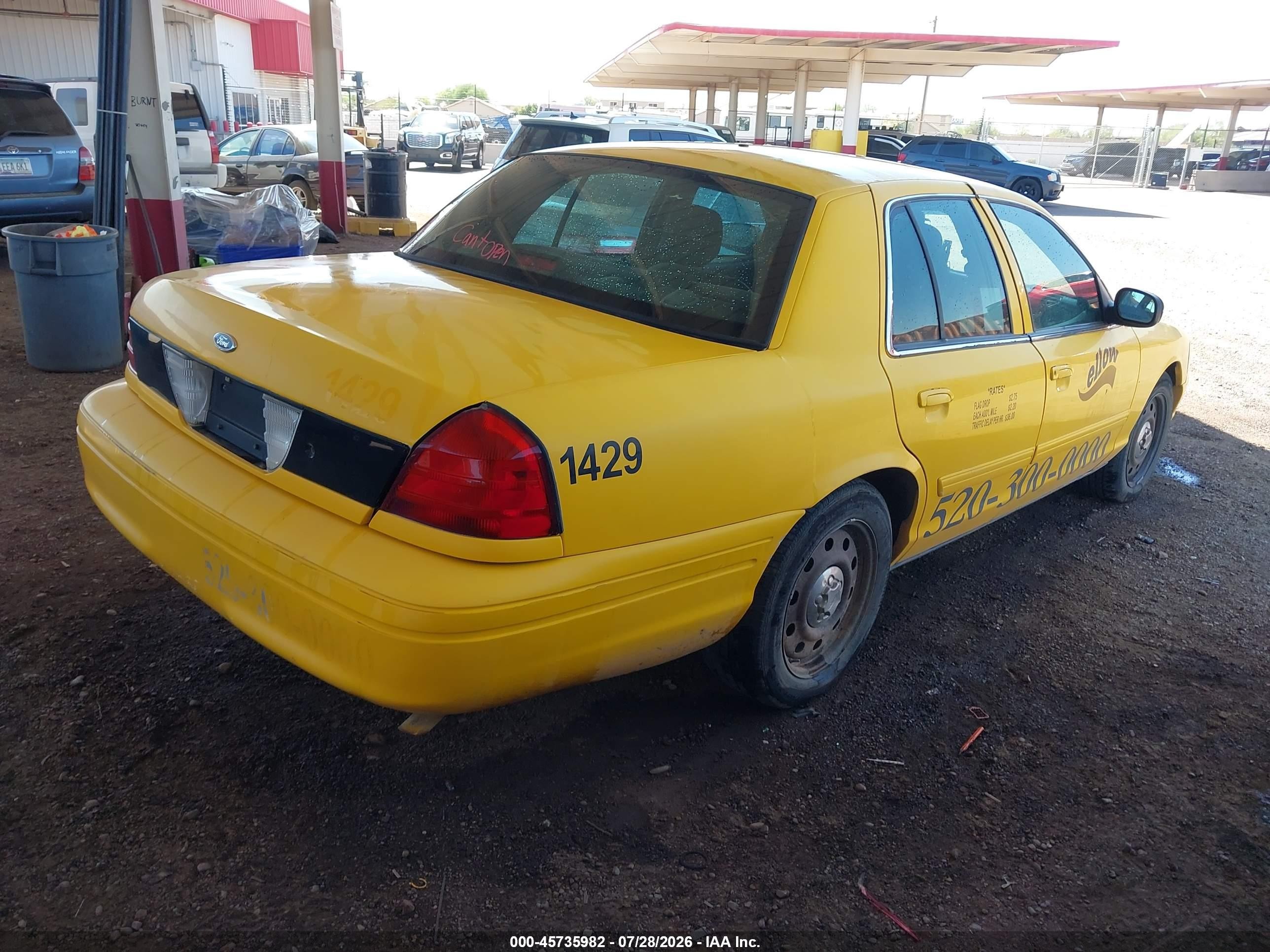 2010 Ford Crown Victoria Police/police Interceptor Yellow vin: 2FABP7BV7AX125706