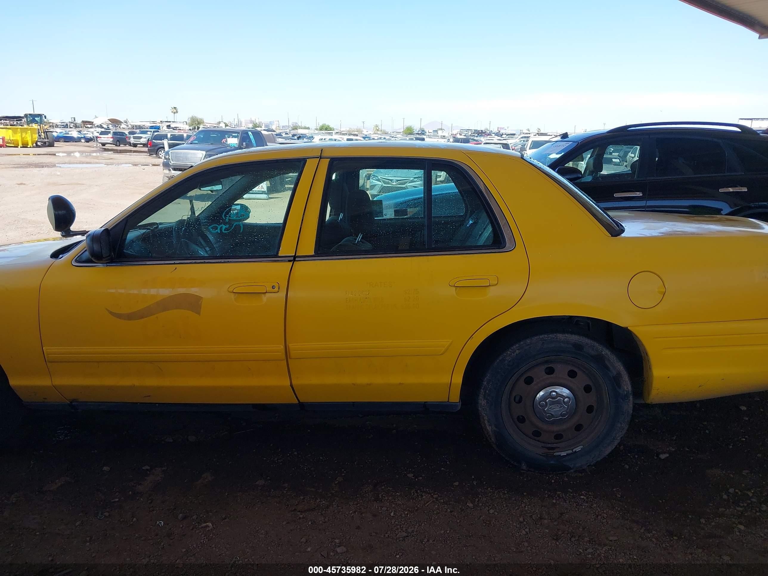 2010 Ford Crown Victoria Police/police Interceptor Yellow vin: 2FABP7BV7AX125706