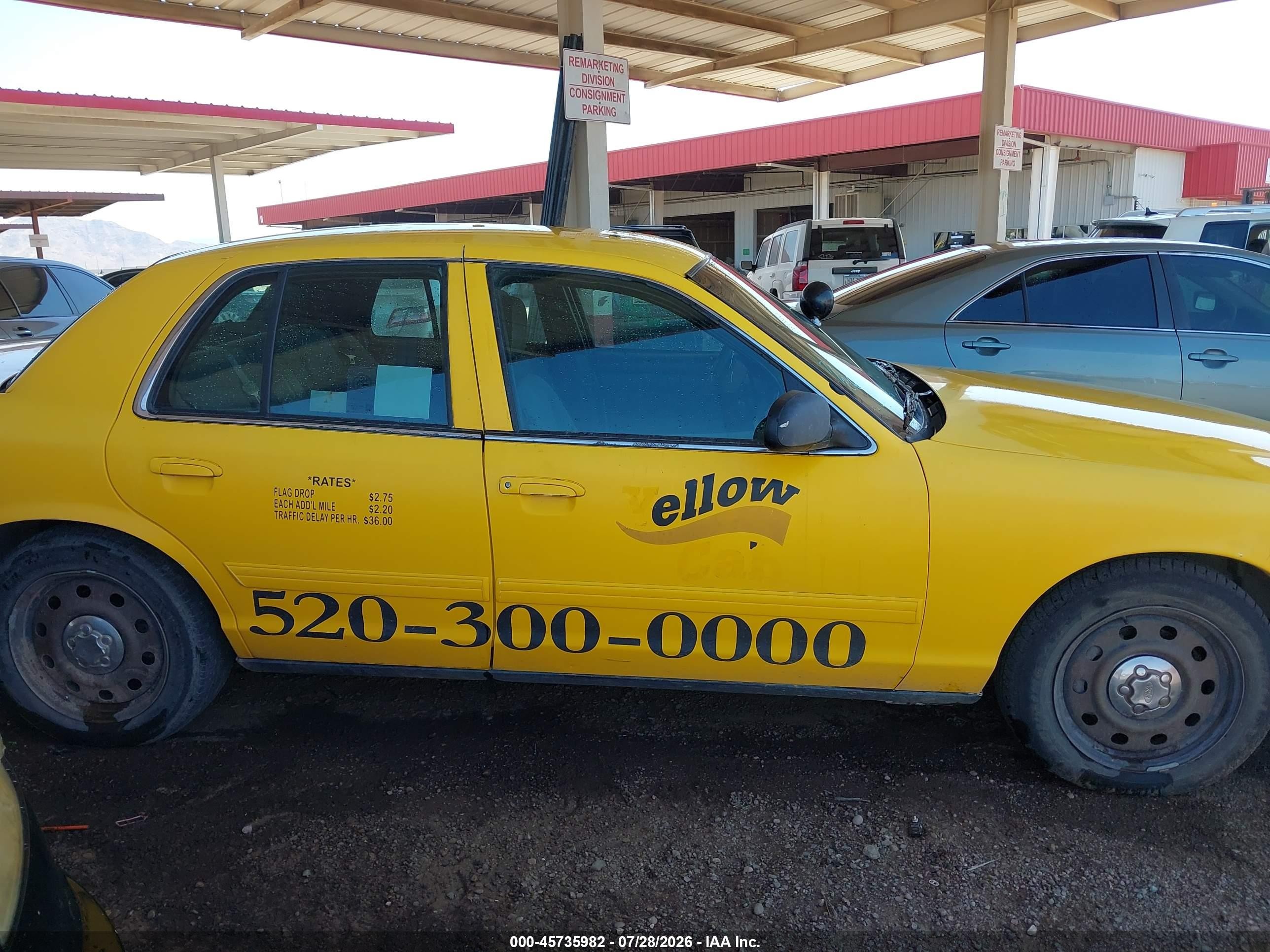 2010 Ford Crown Victoria Police/police Interceptor Yellow vin: 2FABP7BV7AX125706