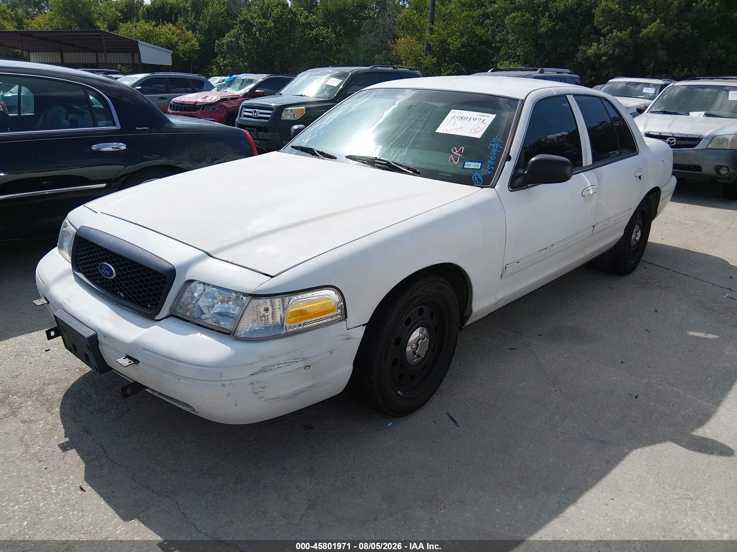 2010 Ford Crown Victoria Police/police Interceptor White vin: 2FABP7BV8AX135340