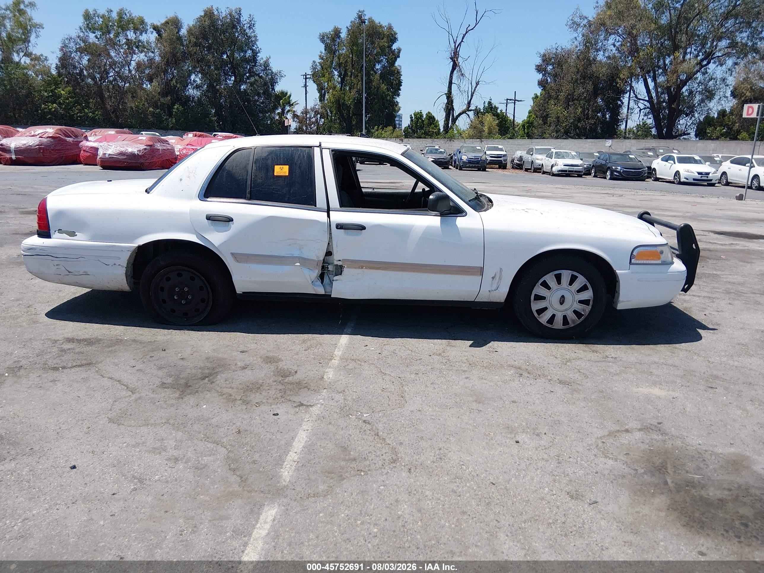 2010 Ford Crown Victoria Police/police Interceptor White vin: 2FABP7BV9AX103013