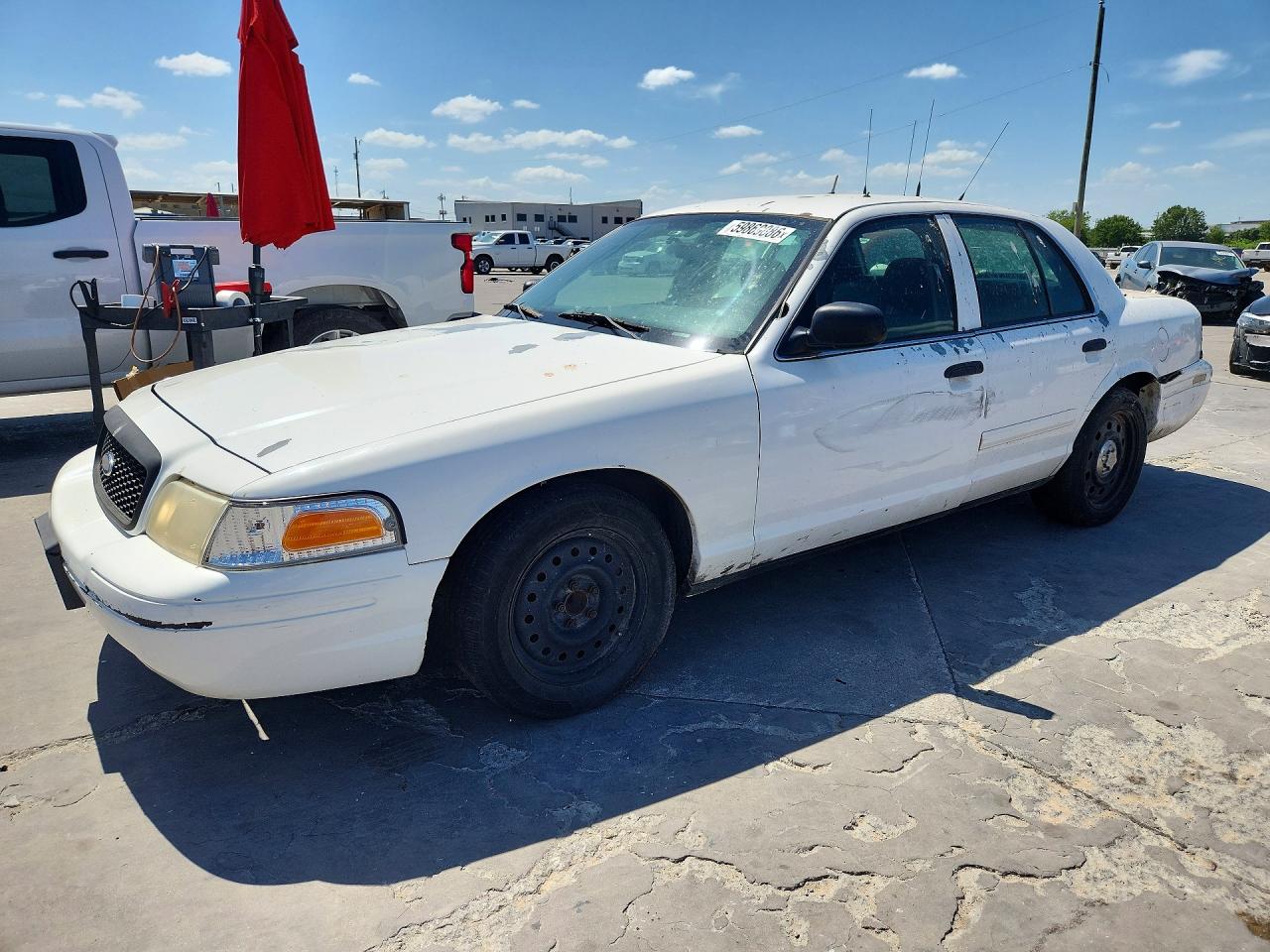 2008 Ford Crown Victoria Police Interceptor White vin: 2FAFP71V08X143056