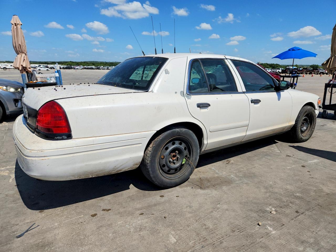 2008 Ford Crown Victoria Police Interceptor White vin: 2FAFP71V08X143056