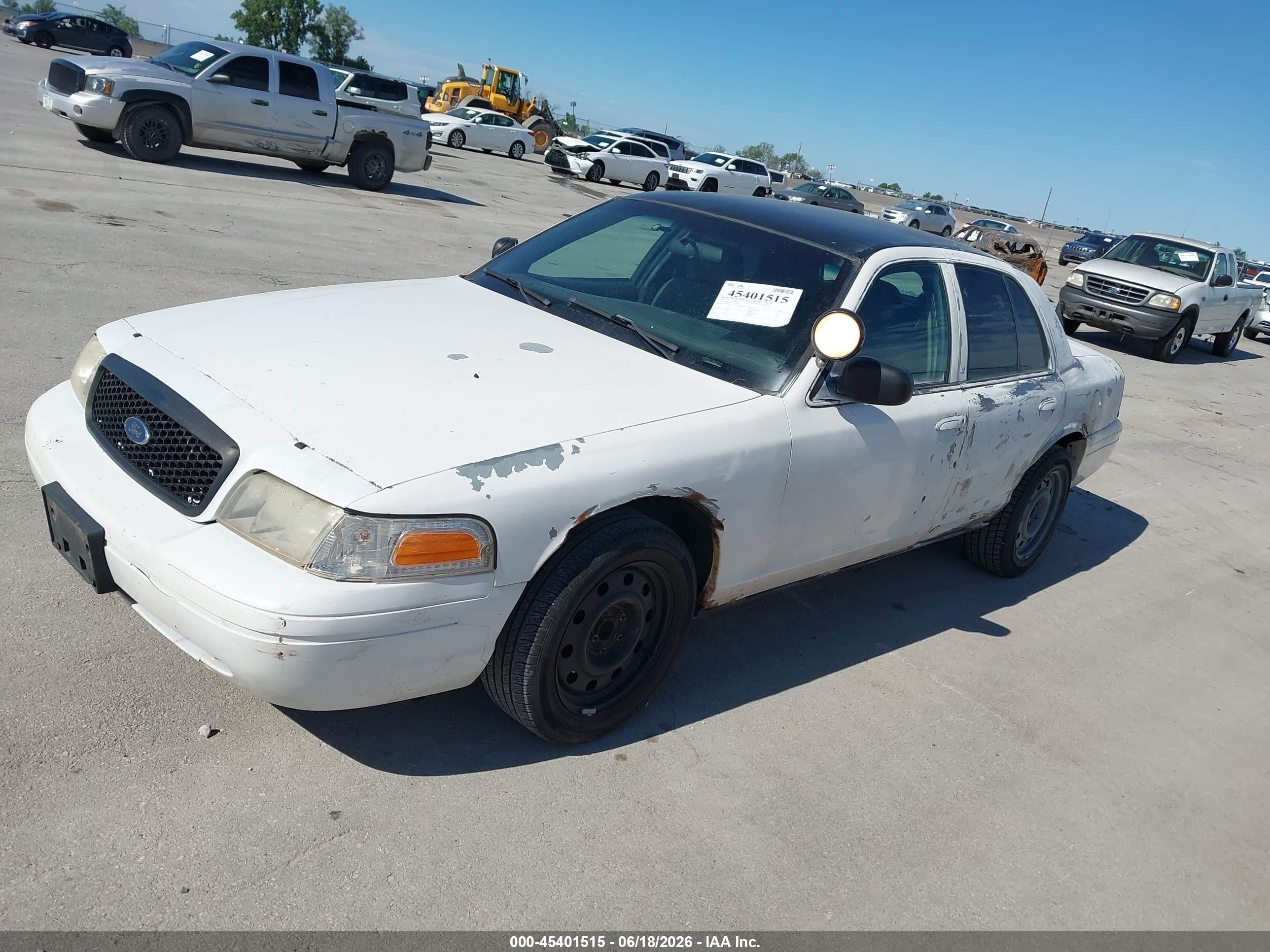 2008 Ford Crown Victoria Police/police Interceptor White vin: 2FAFP71V28X101102
