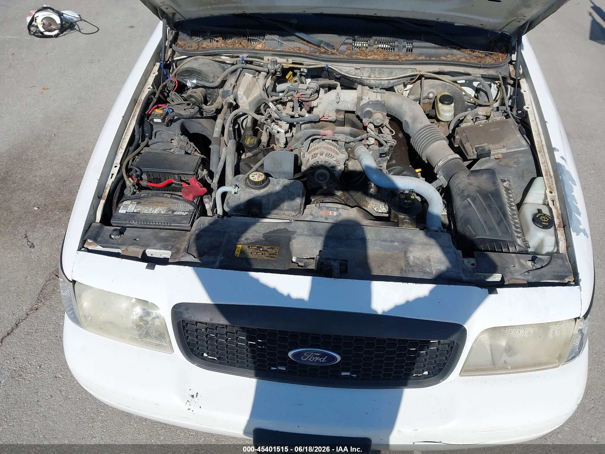 2008 Ford Crown Victoria Police/police Interceptor White vin: 2FAFP71V28X101102