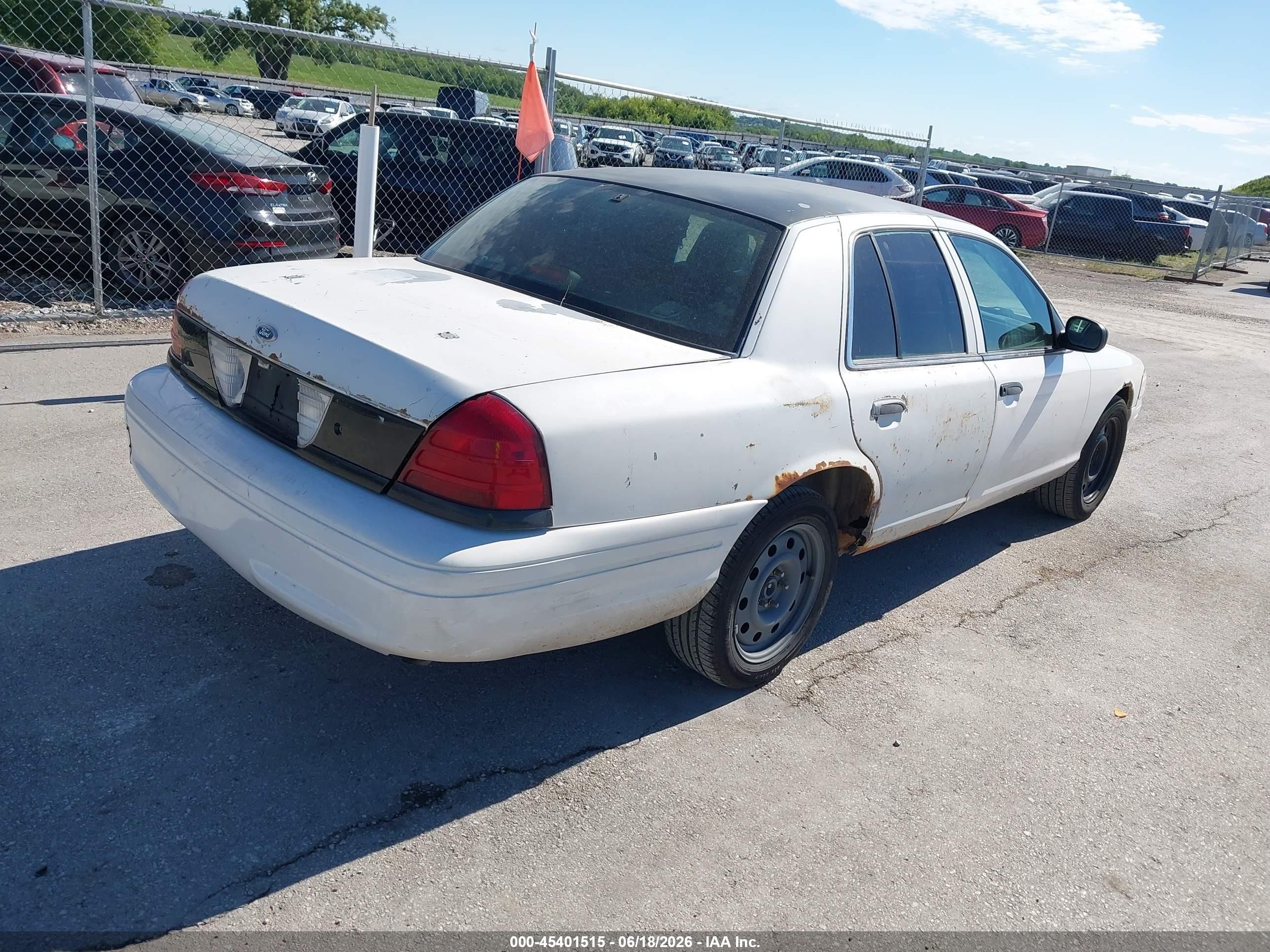 2008 Ford Crown Victoria Police/police Interceptor White vin: 2FAFP71V28X101102