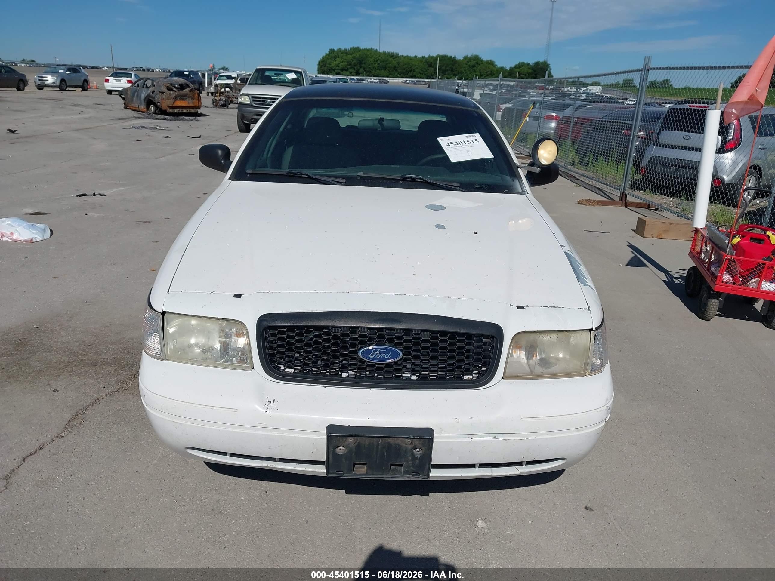 2008 Ford Crown Victoria Police/police Interceptor White vin: 2FAFP71V28X101102