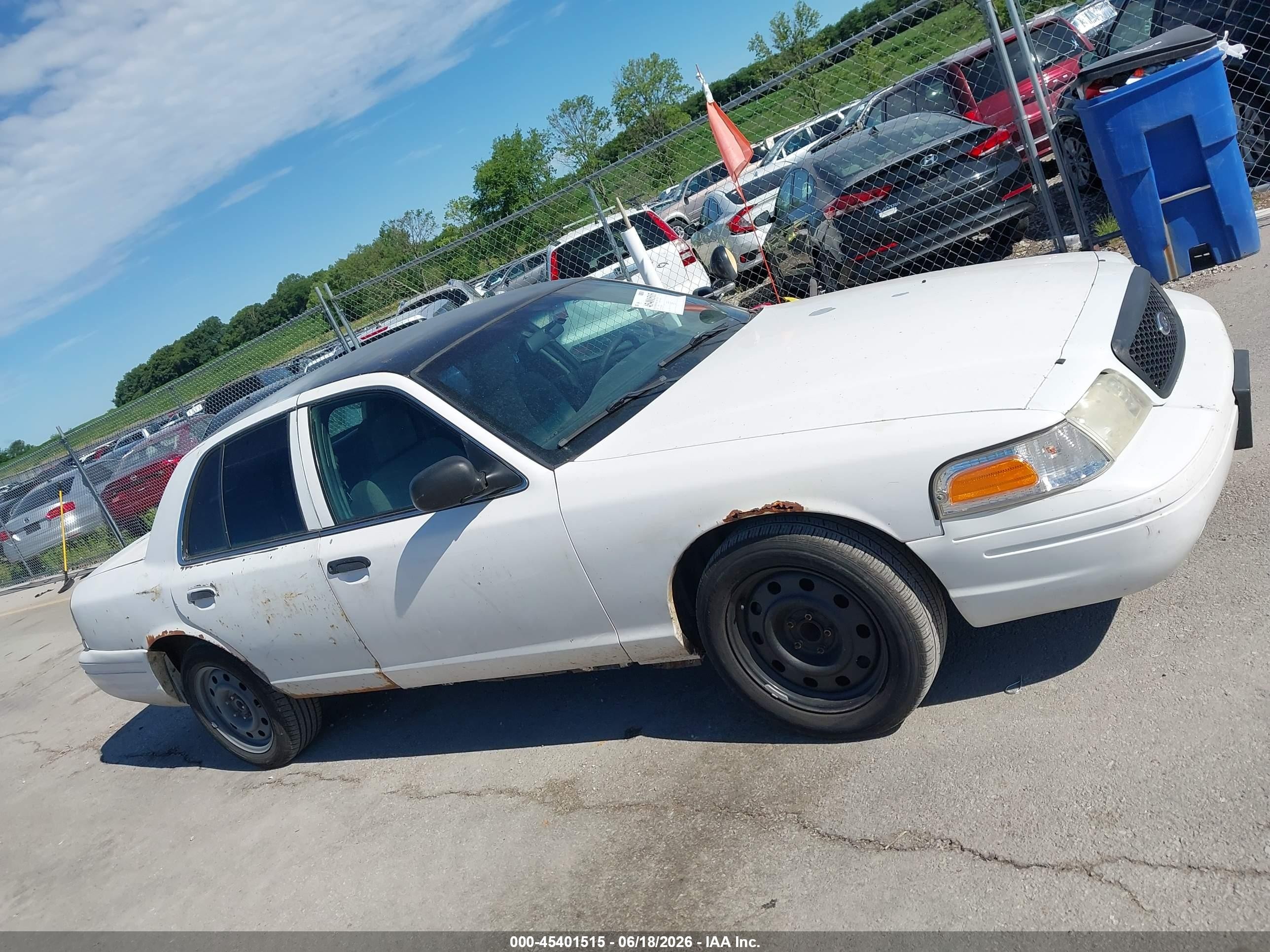 2008 Ford Crown Victoria Police/police Interceptor White vin: 2FAFP71V28X101102