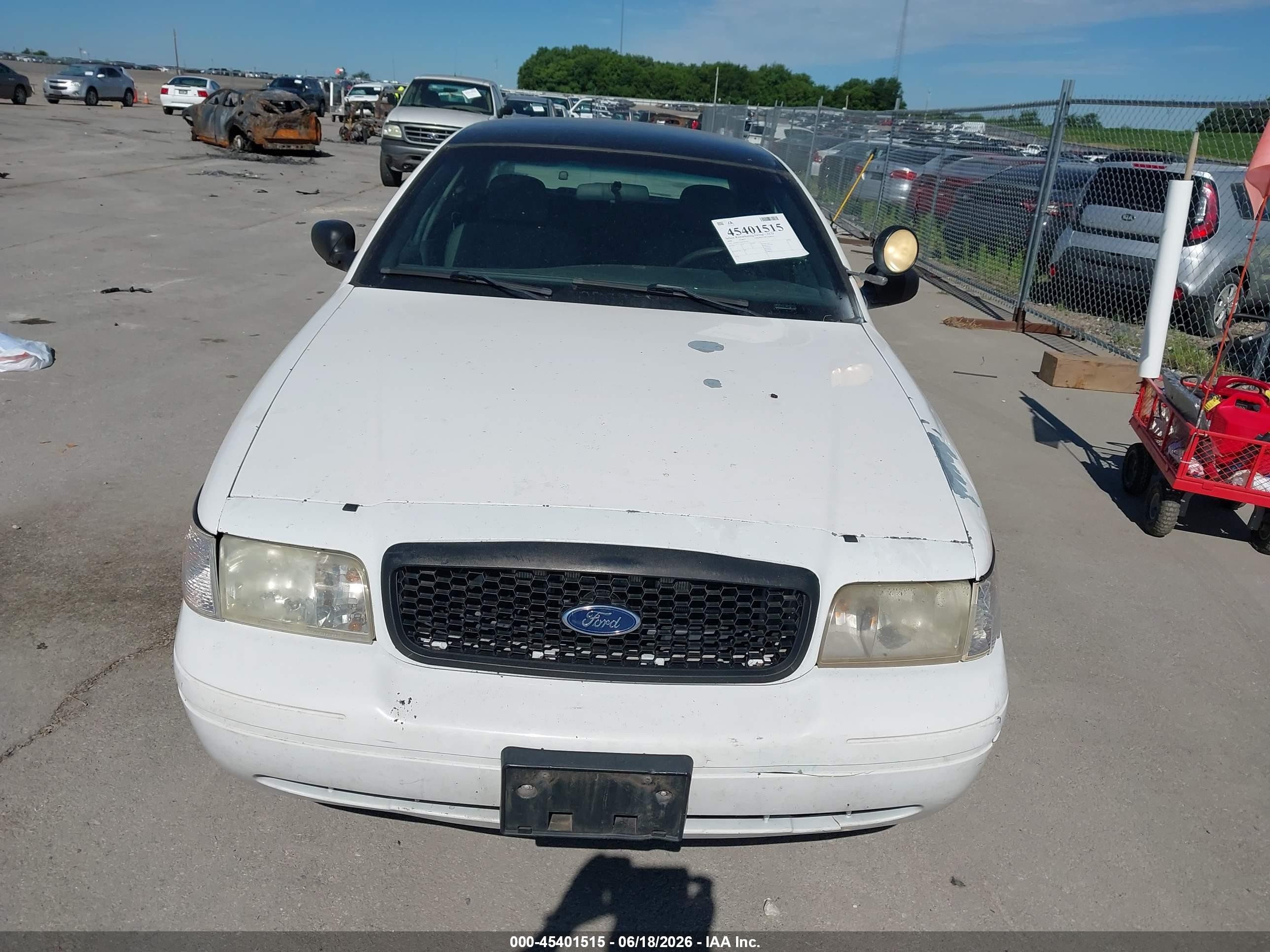 2008 Ford Crown Victoria Police/police Interceptor White vin: 2FAFP71V28X101102