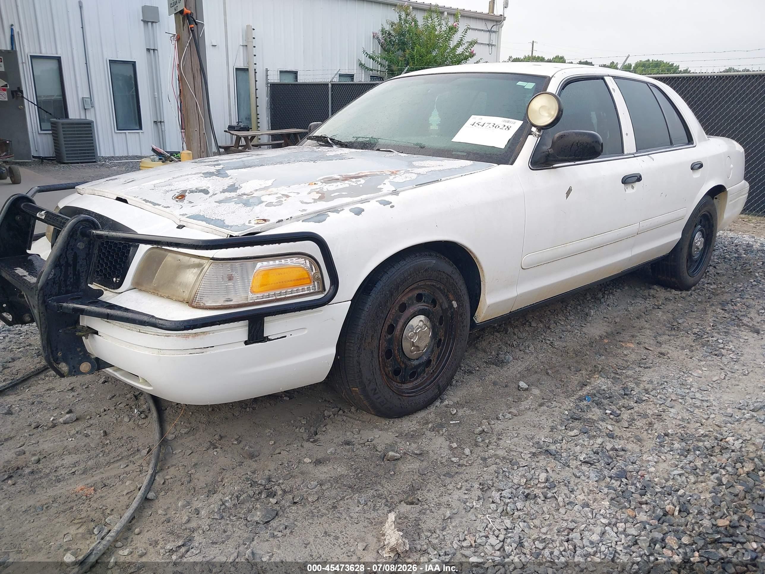 2008 Ford Crown Victoria Police/police Interceptor White vin: 2FAFP71V28X128493
