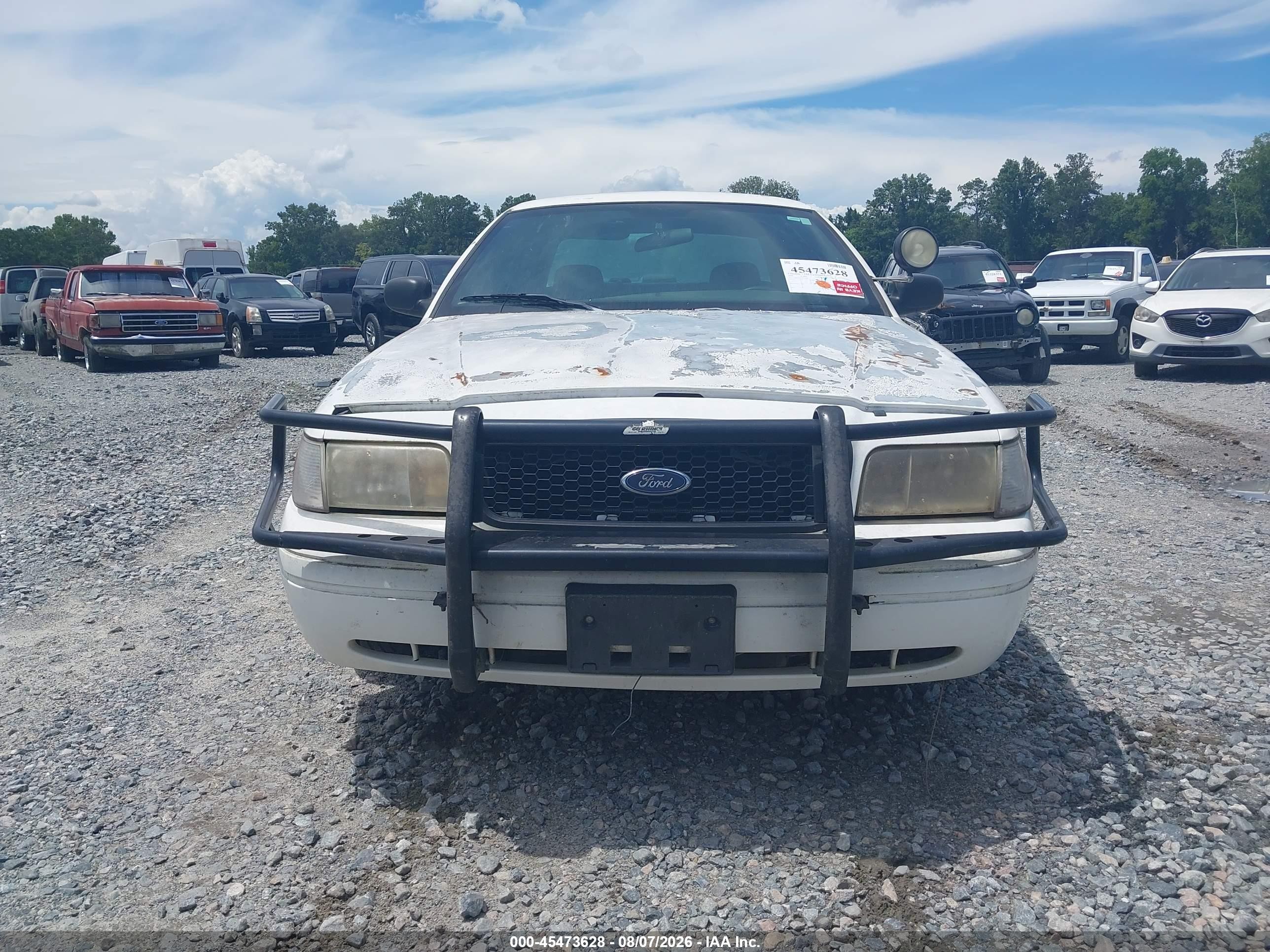 2008 Ford Crown Victoria Police/police Interceptor White vin: 2FAFP71V28X128493