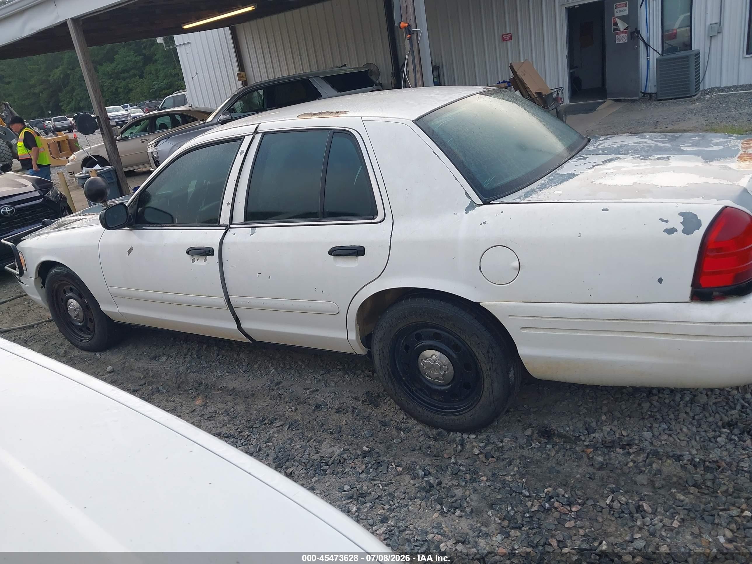 2008 Ford Crown Victoria Police/police Interceptor White vin: 2FAFP71V28X128493