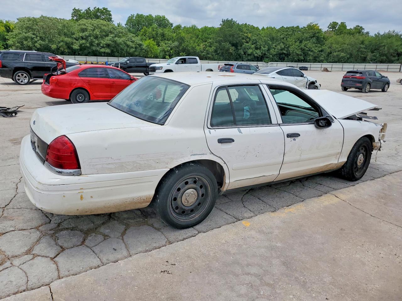 2008 Ford Crown Victoria Police Interceptor White vin: 2FAFP71V48X164721
