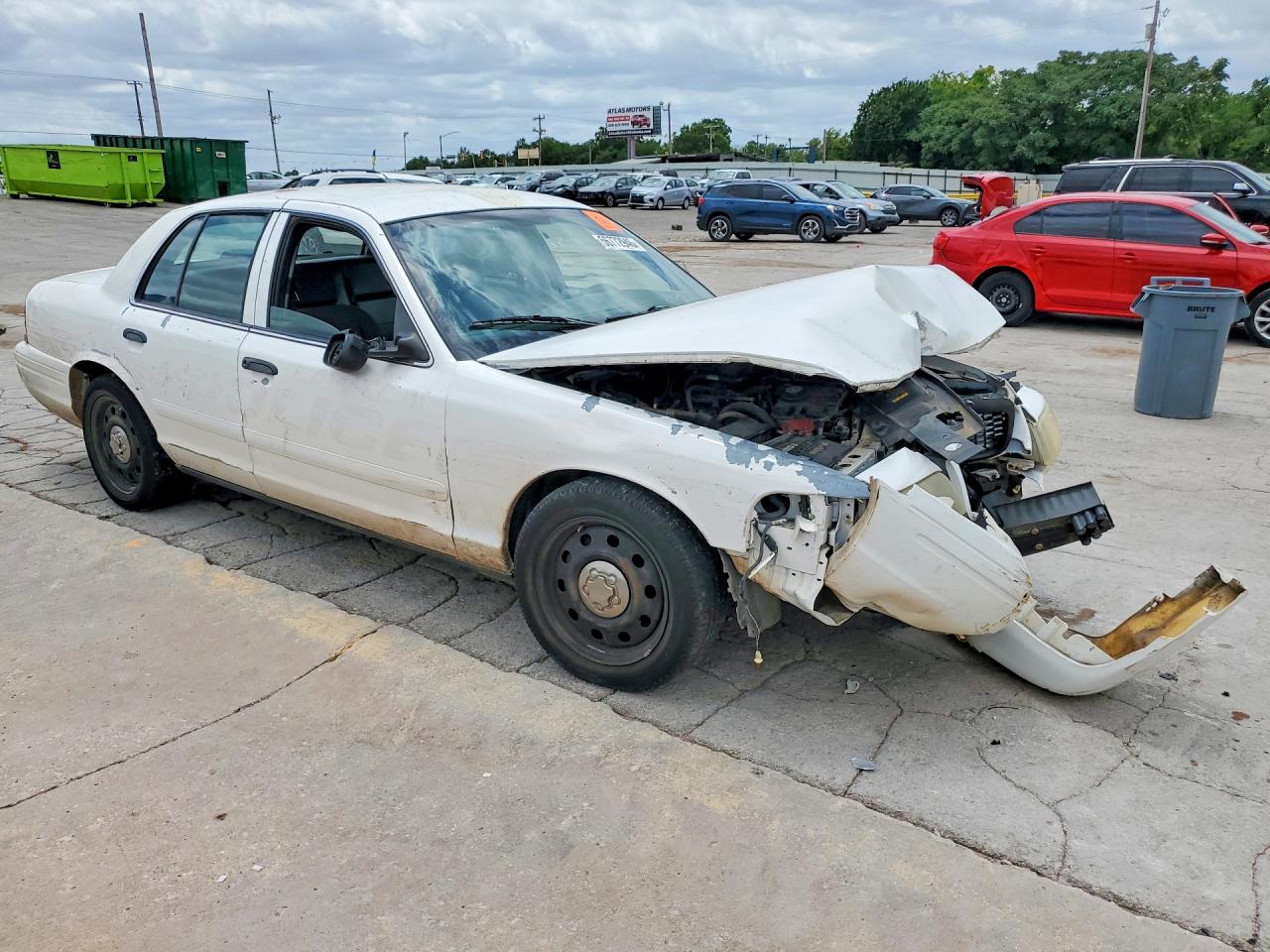 2008 Ford Crown Victoria Police Interceptor White vin: 2FAFP71V48X164721