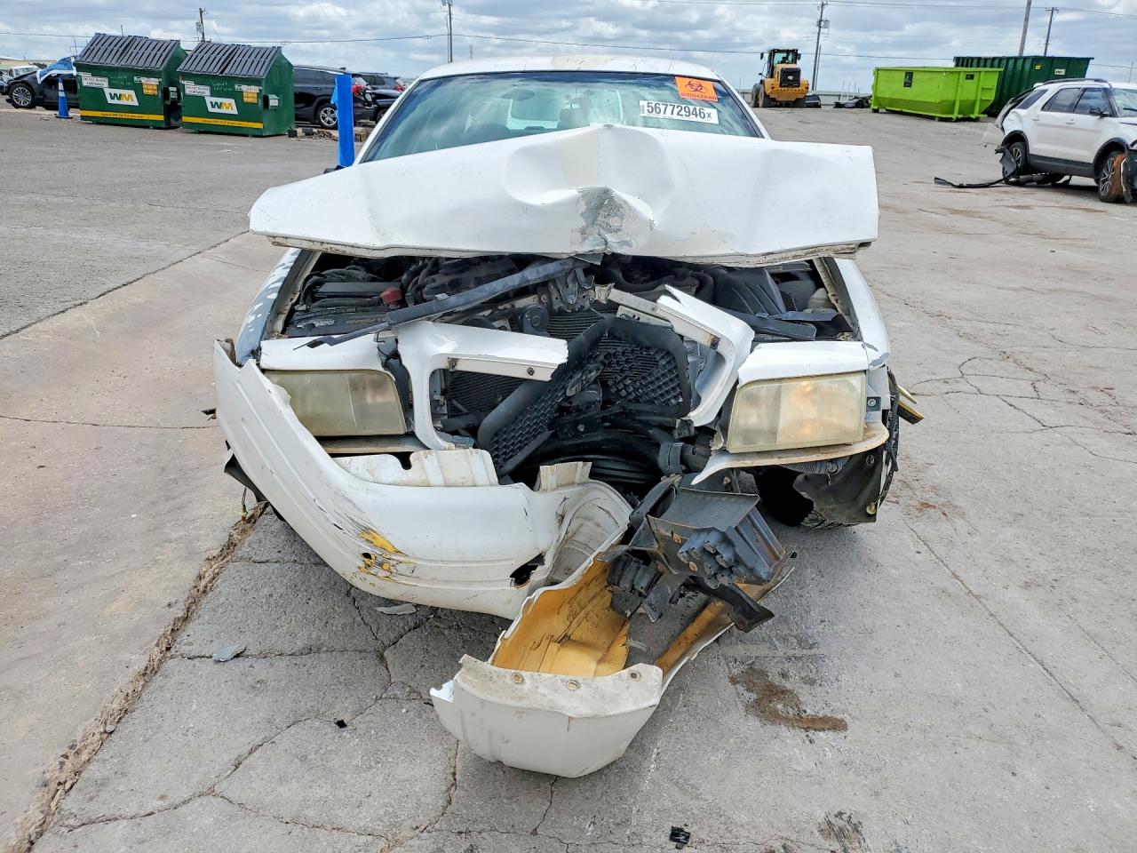 2008 Ford Crown Victoria Police Interceptor White vin: 2FAFP71V48X164721
